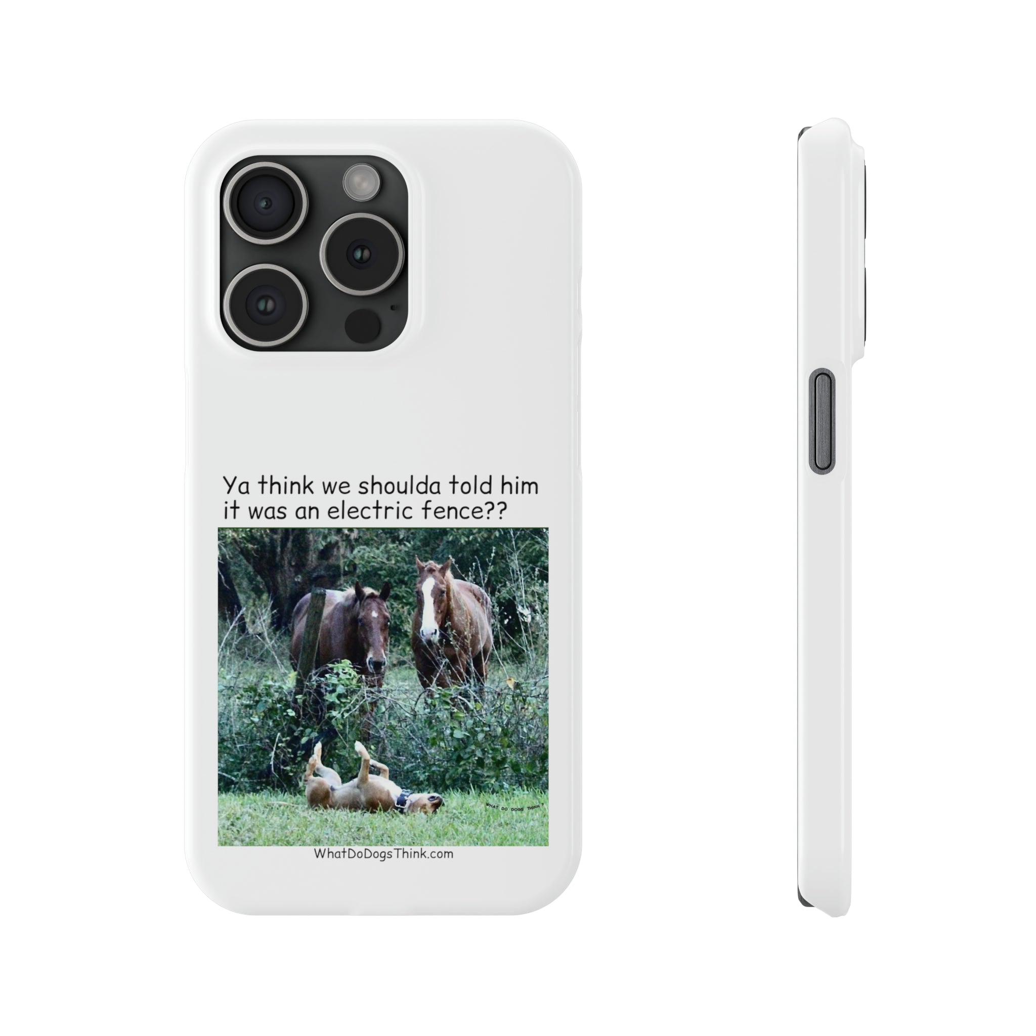 Electric Fence White Slim Phone Case