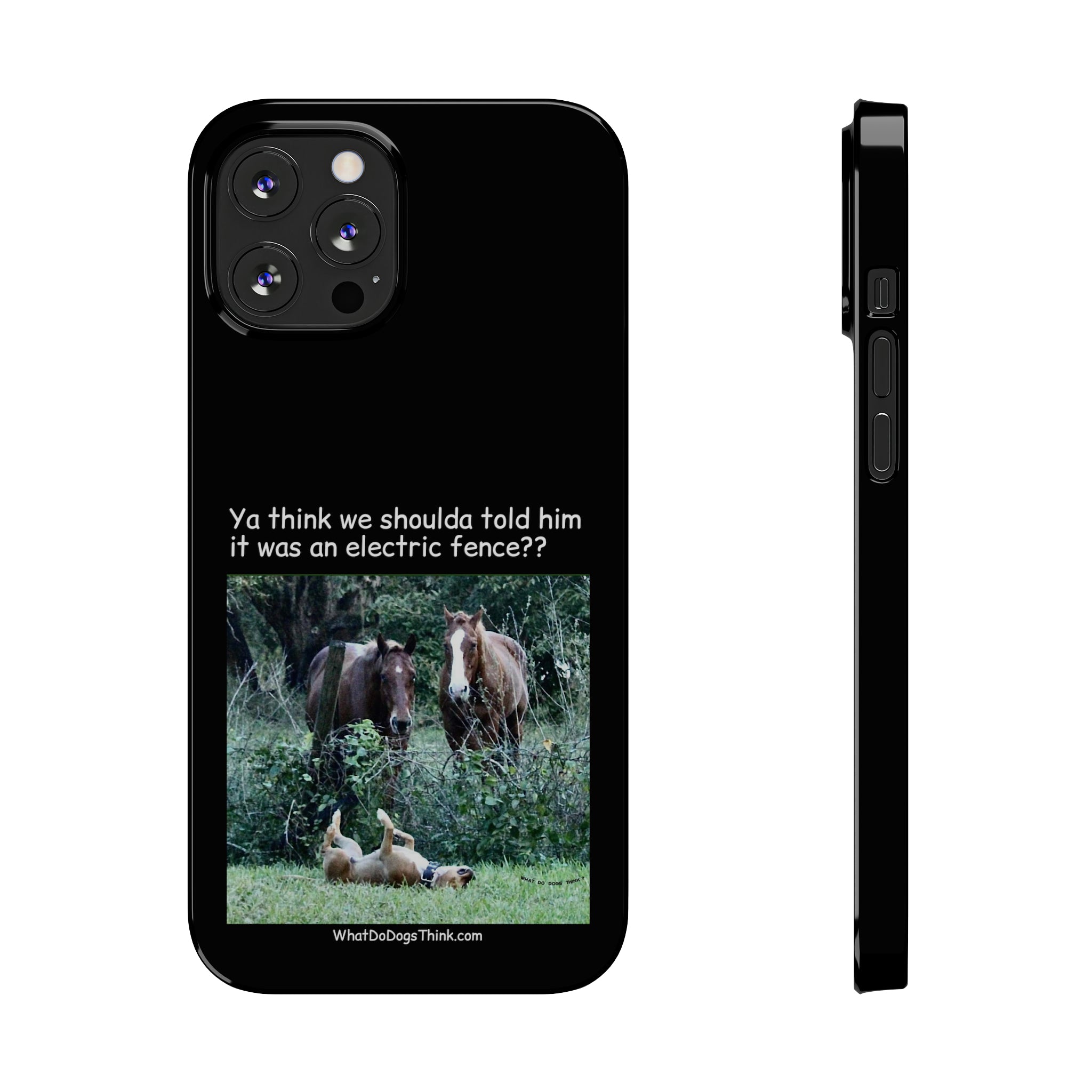 Electric Fence Black Slim Phone Case