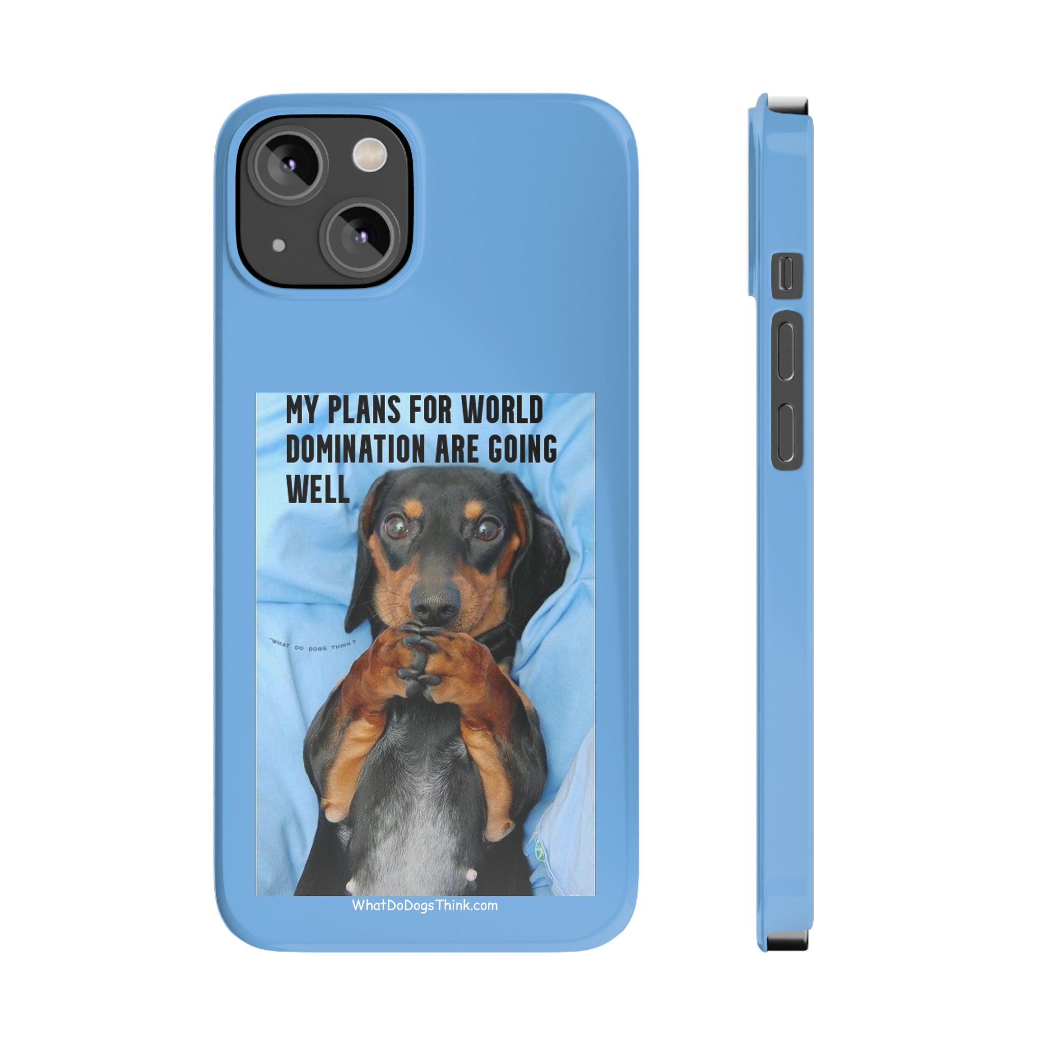 World Domination Blue Slim Phone Cases