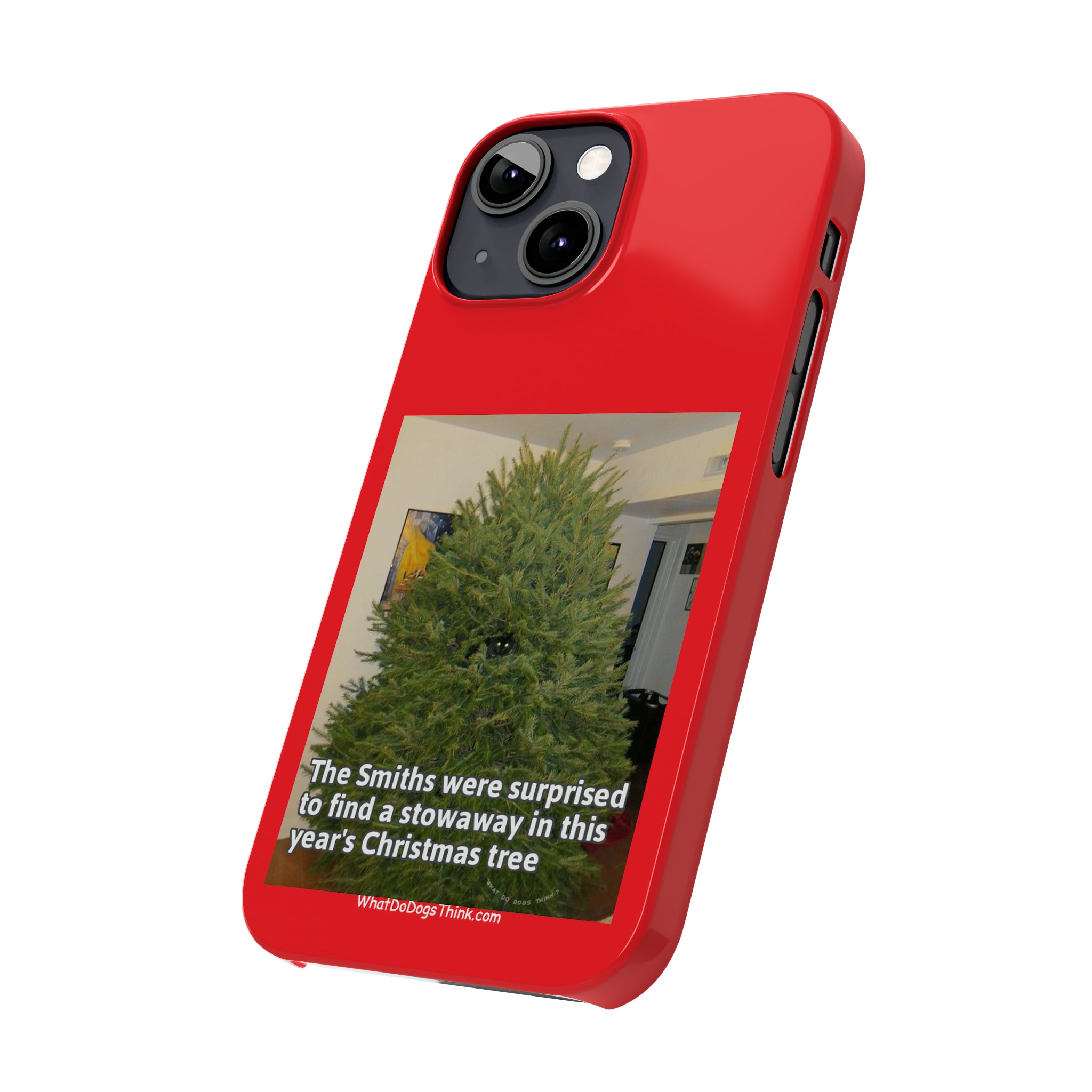 Stowaway Cat Red Slim Phone Case
