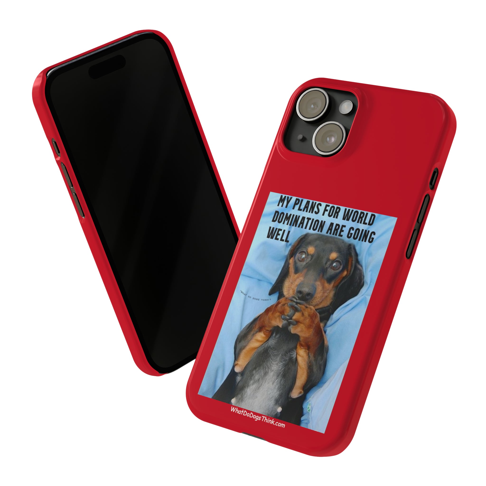 World Domination Red Slim Phone Cases