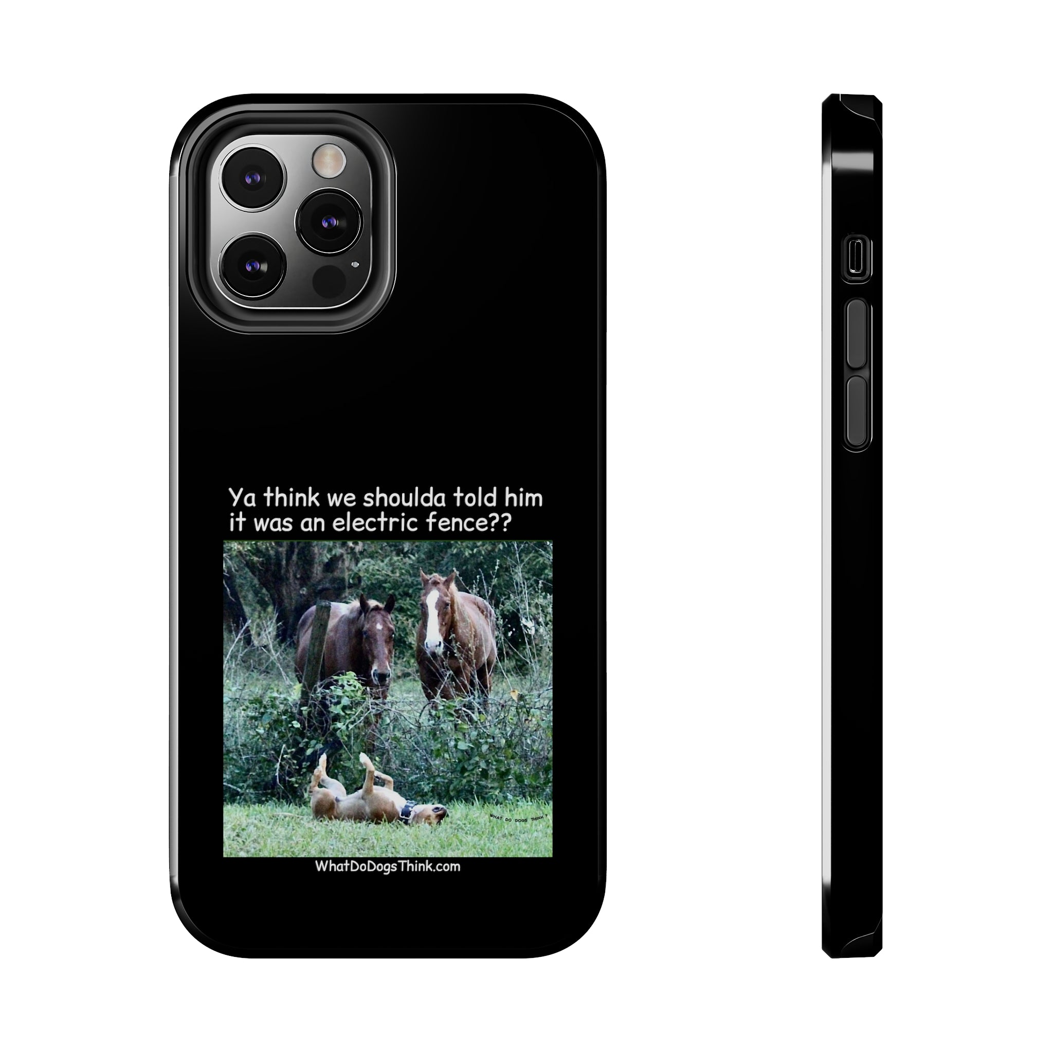 Electric Fence Black Tough Phone Cases