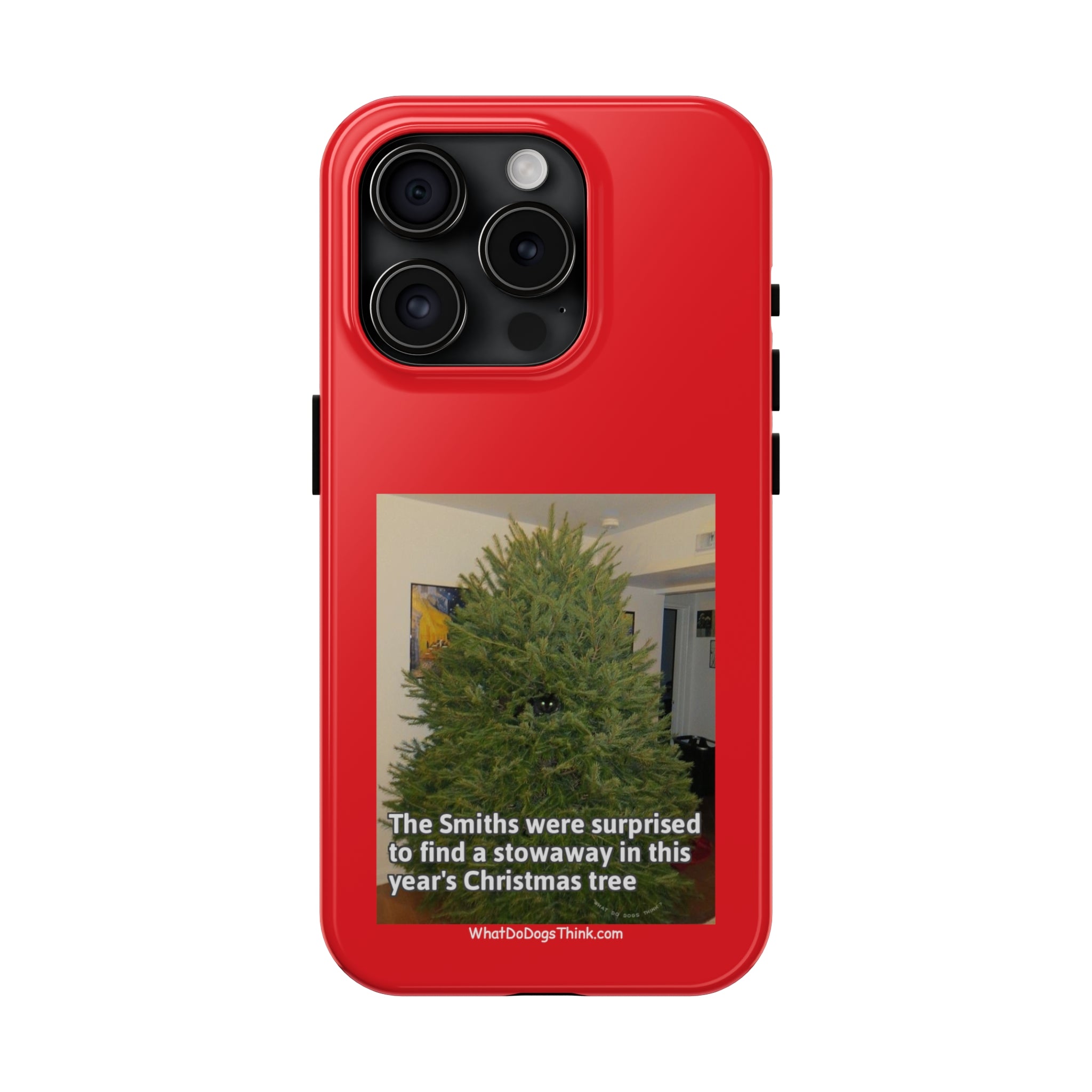 Stowaway Cat Red Tough Phone Cases
