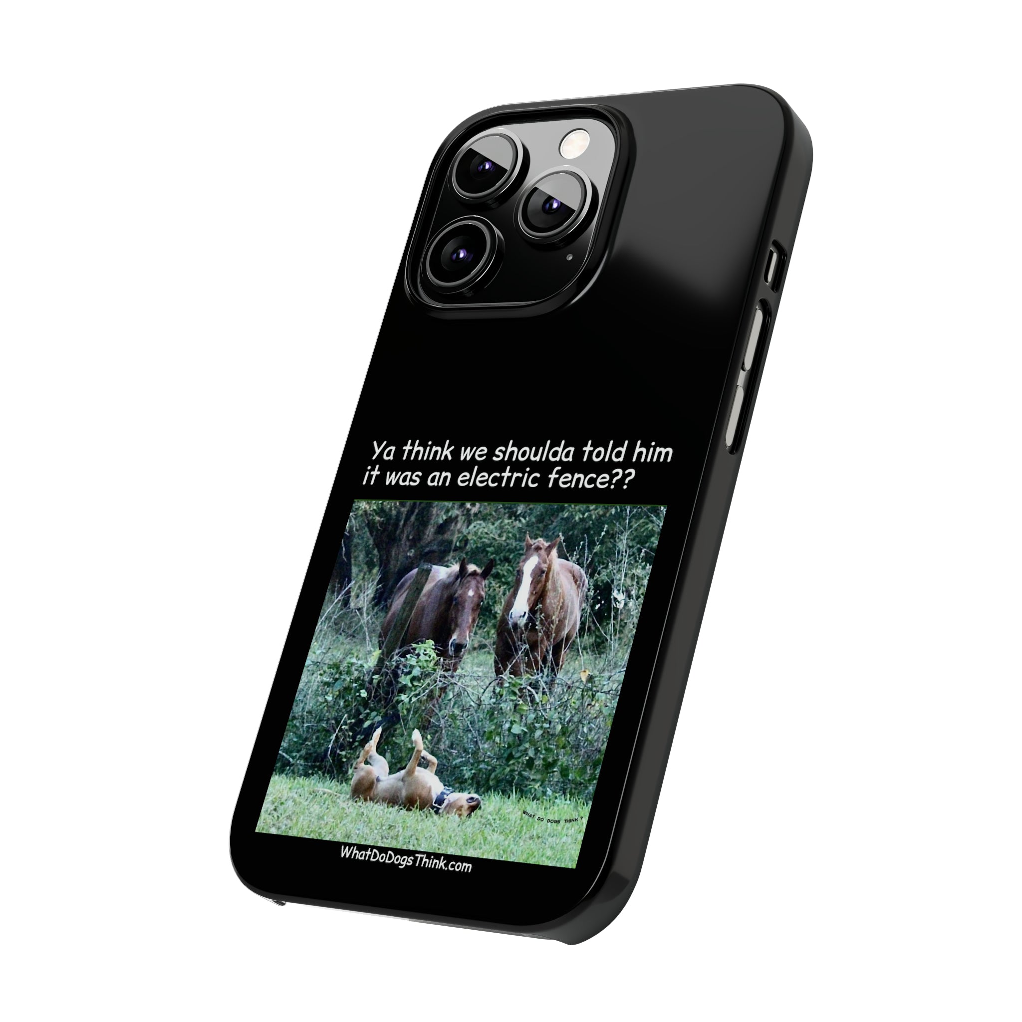 Electric Fence Black Slim Phone Case