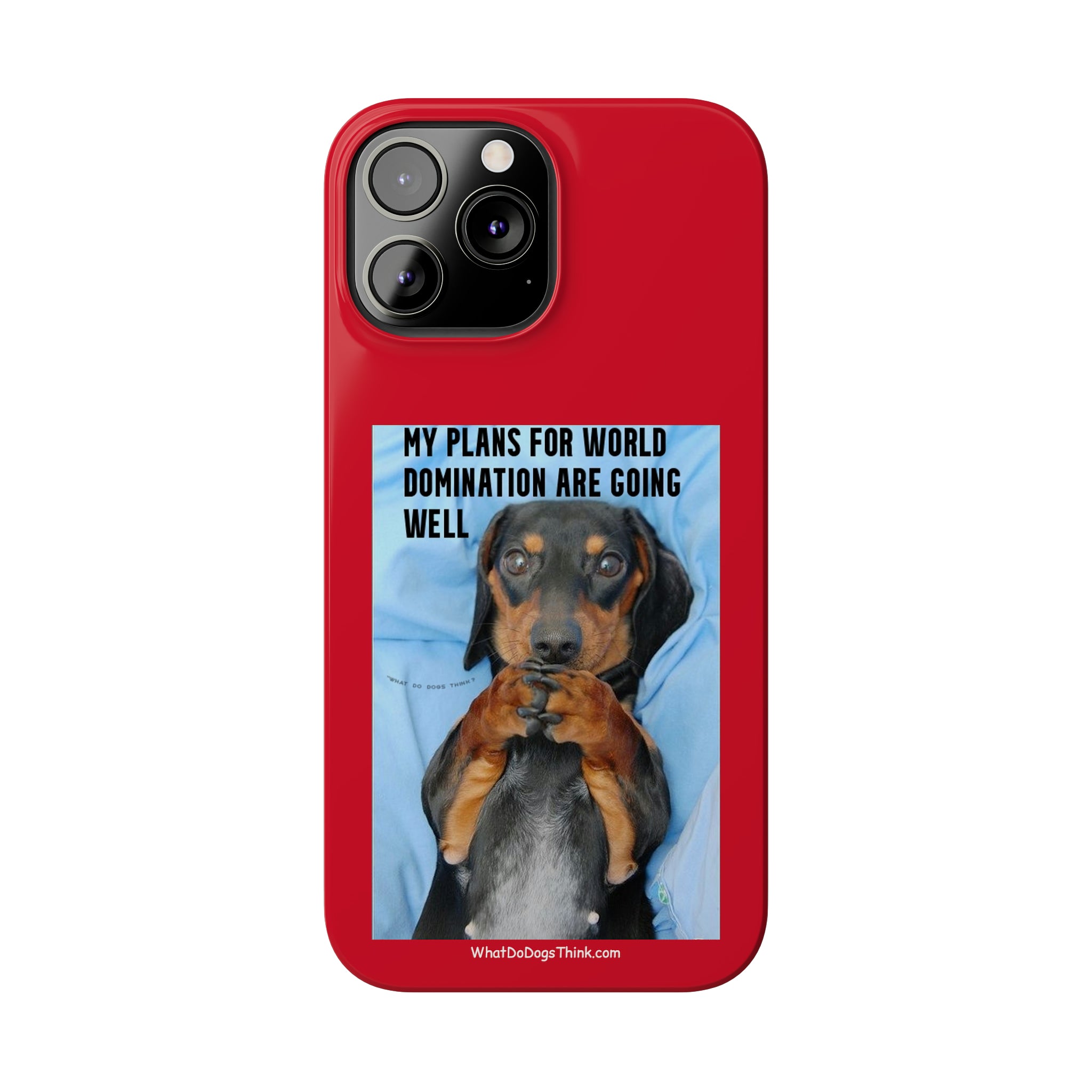 World Domination Red Slim Phone Cases
