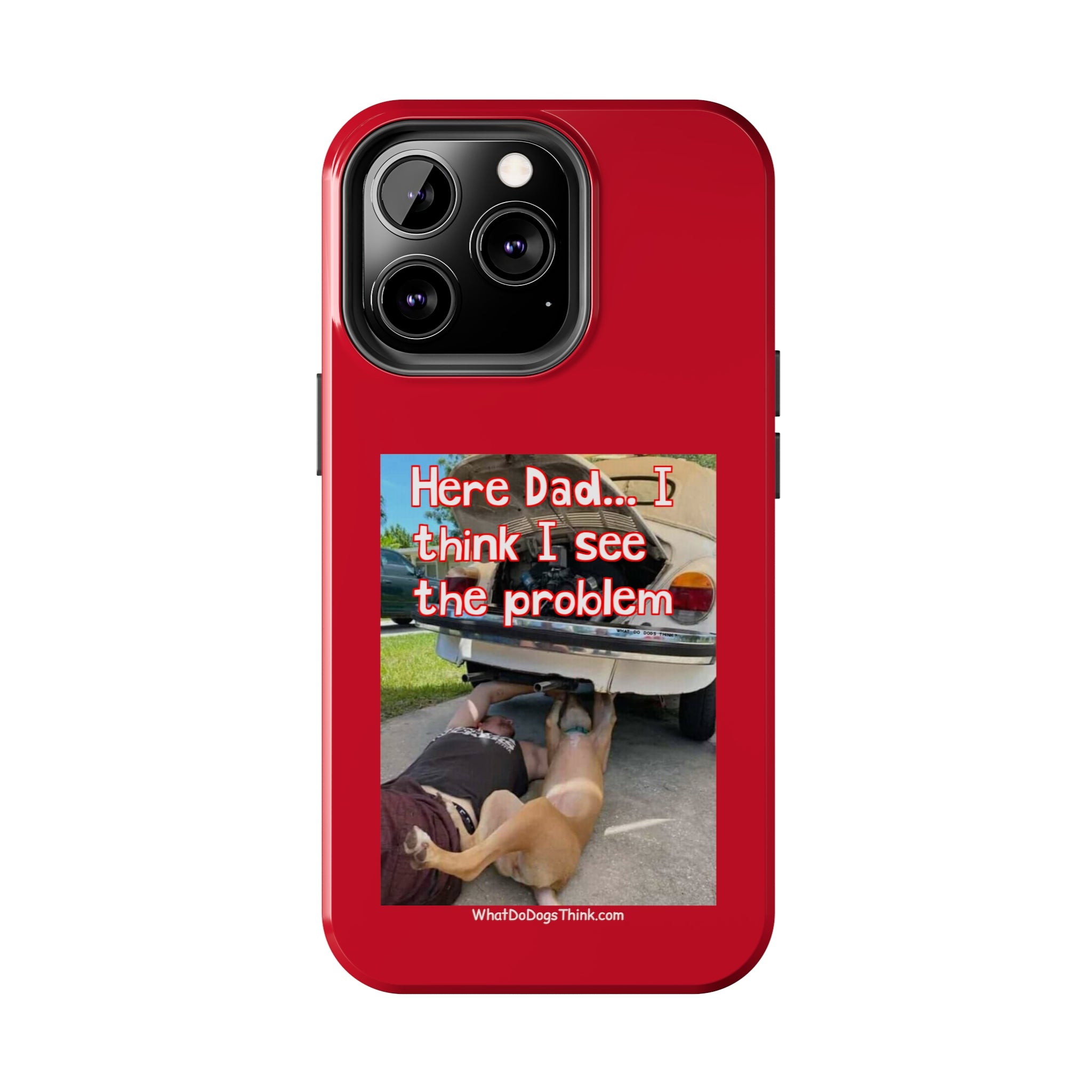Here Dad Red Tough Phone Cases