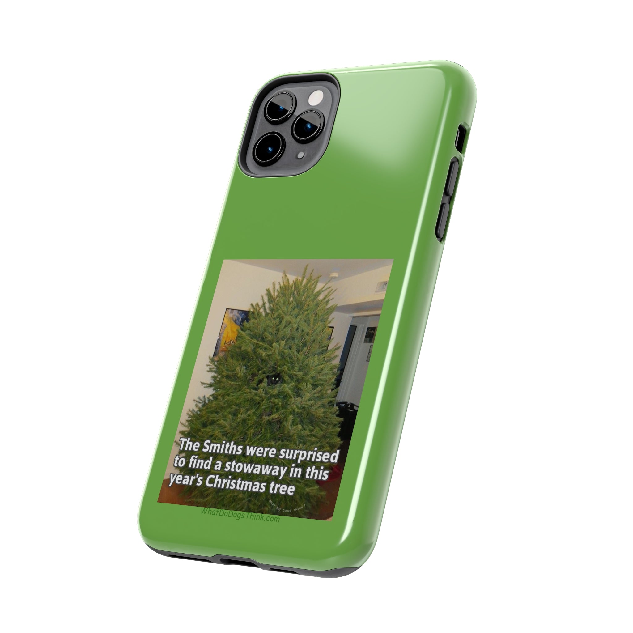 Stowaway Cat Green Tough Phone Cases