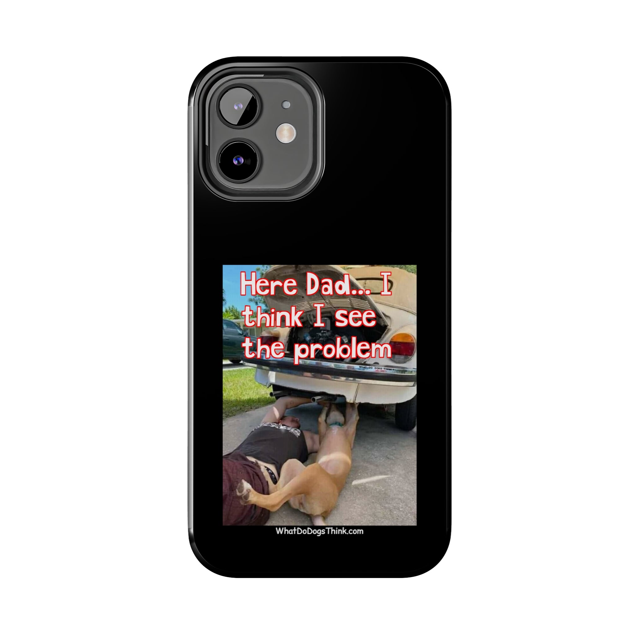 Here Dad Black Tough Phone Cases