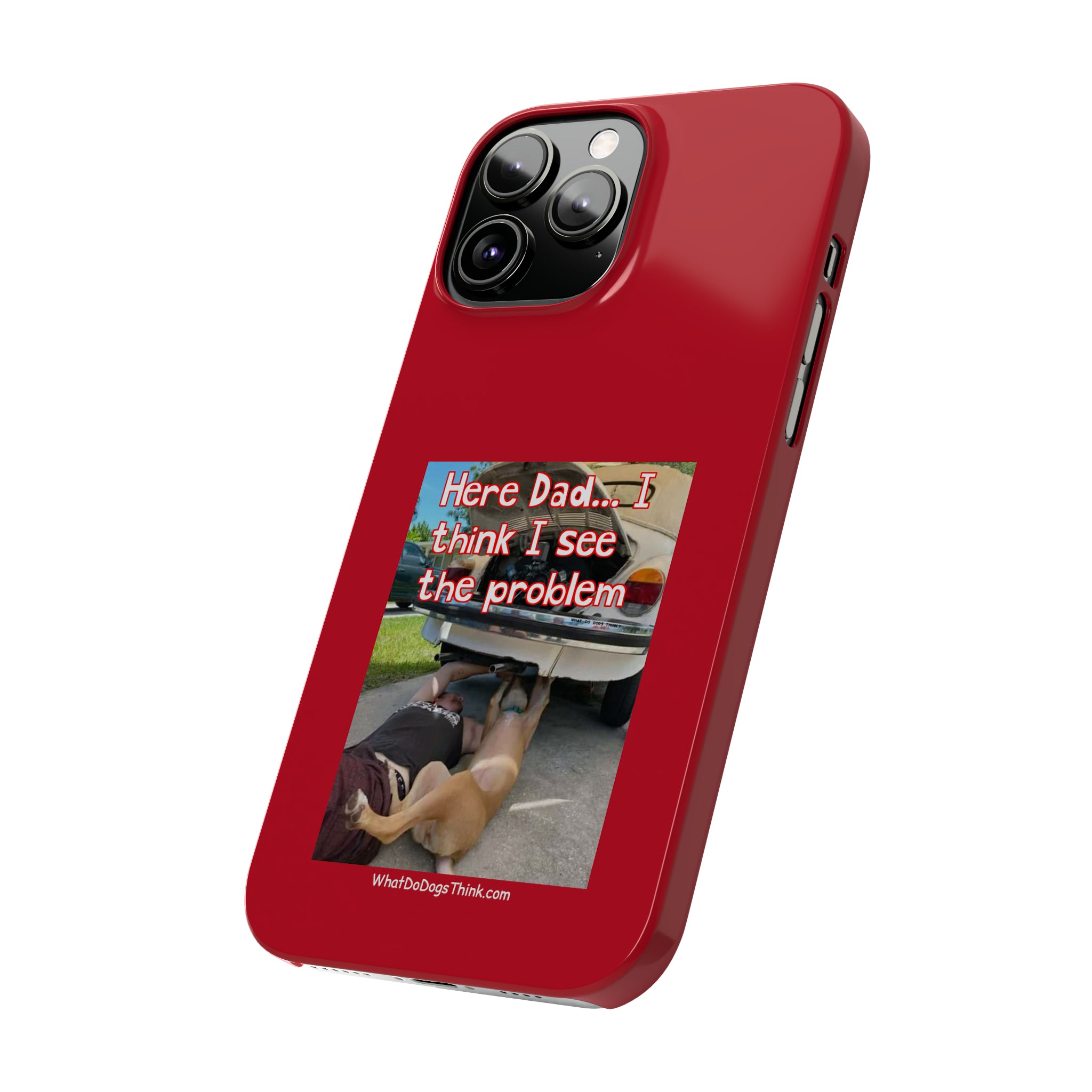 Here Dad Red Slim Phone Cases