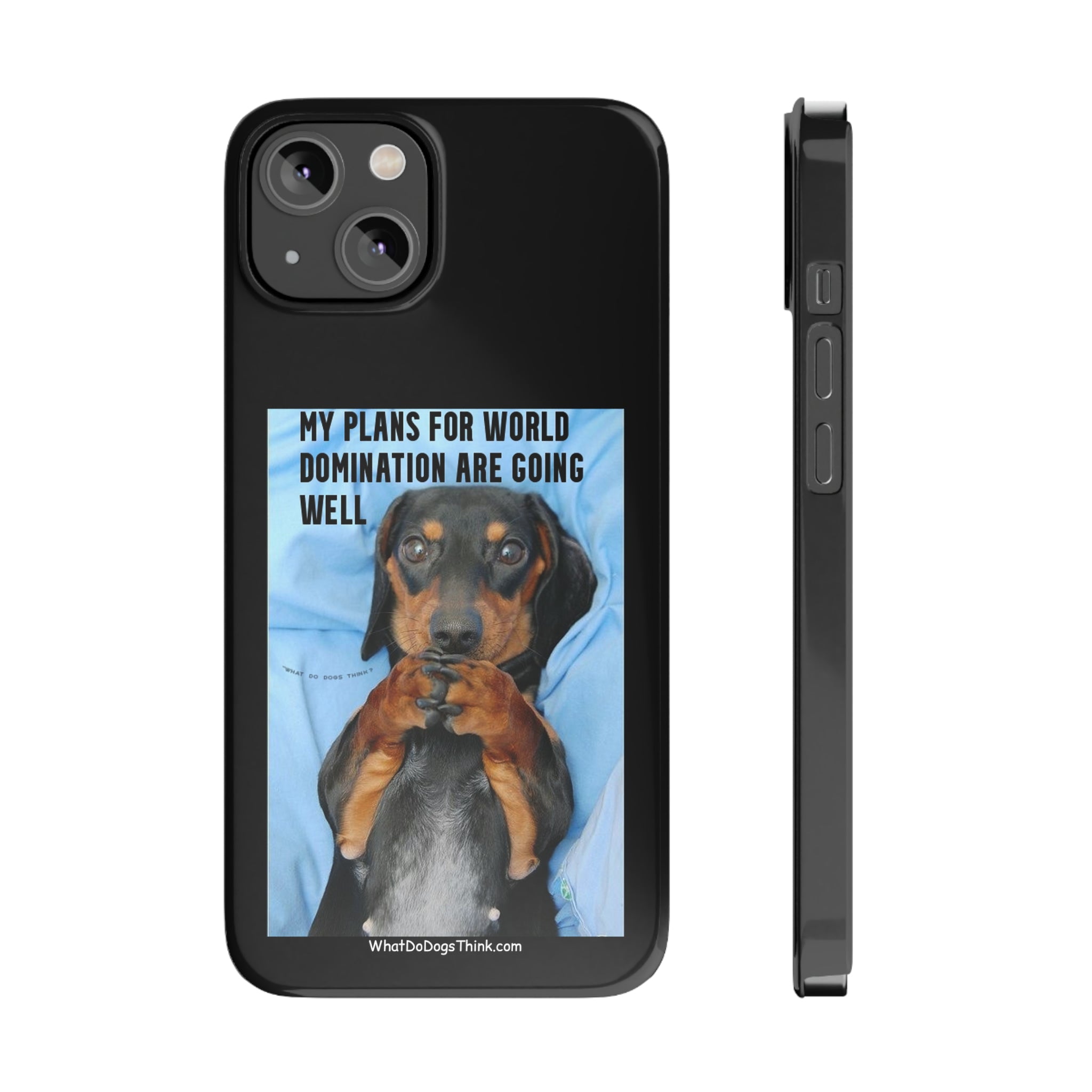 World Domination Black Slim Phone Cases