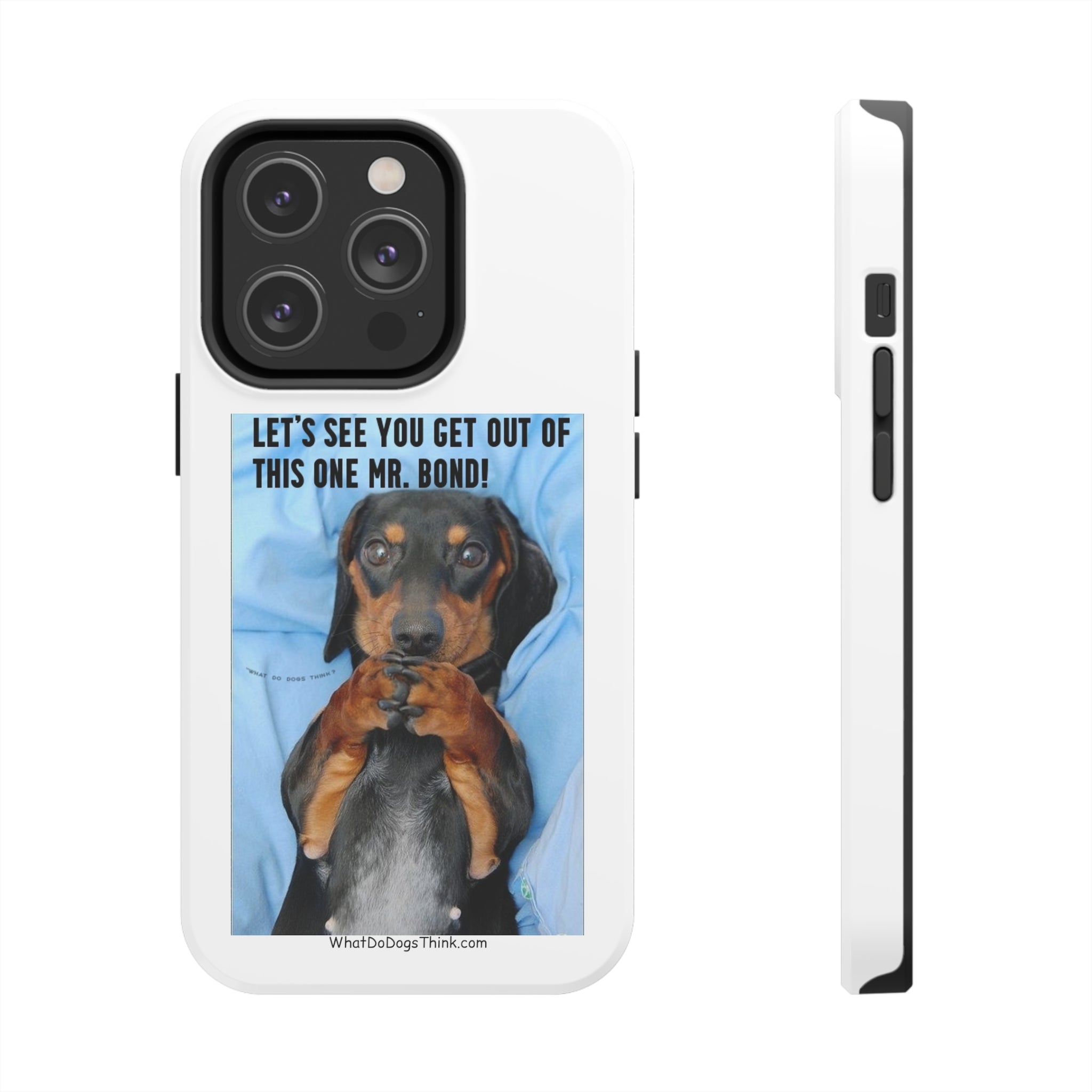 Mr Bond White Tough Phone Cases