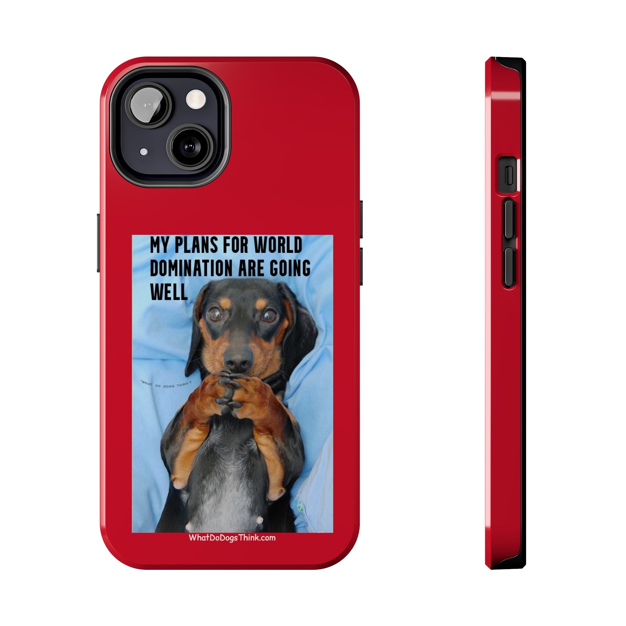 World Domination Red Tough Phone Cases