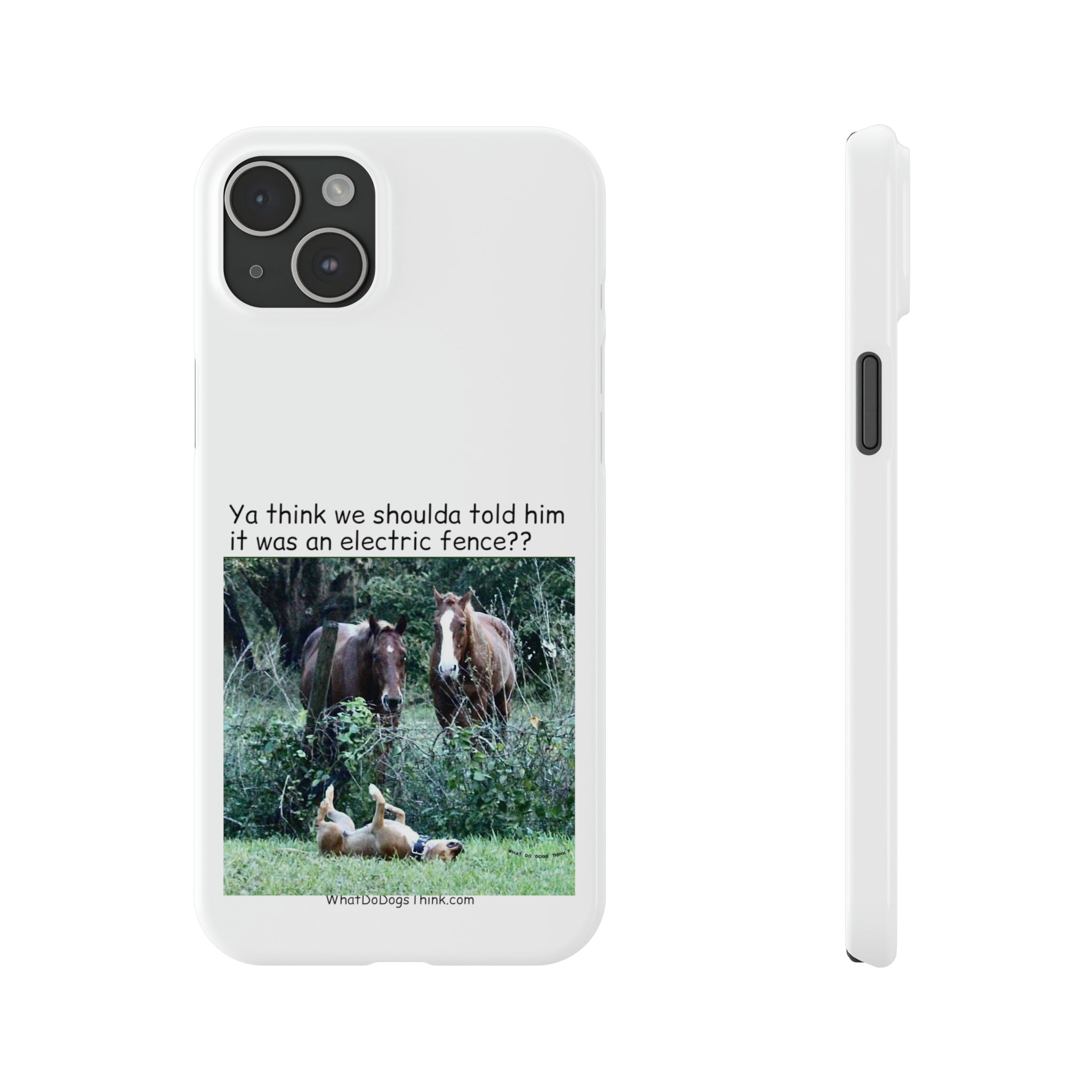 Electric Fence White Slim Phone Case