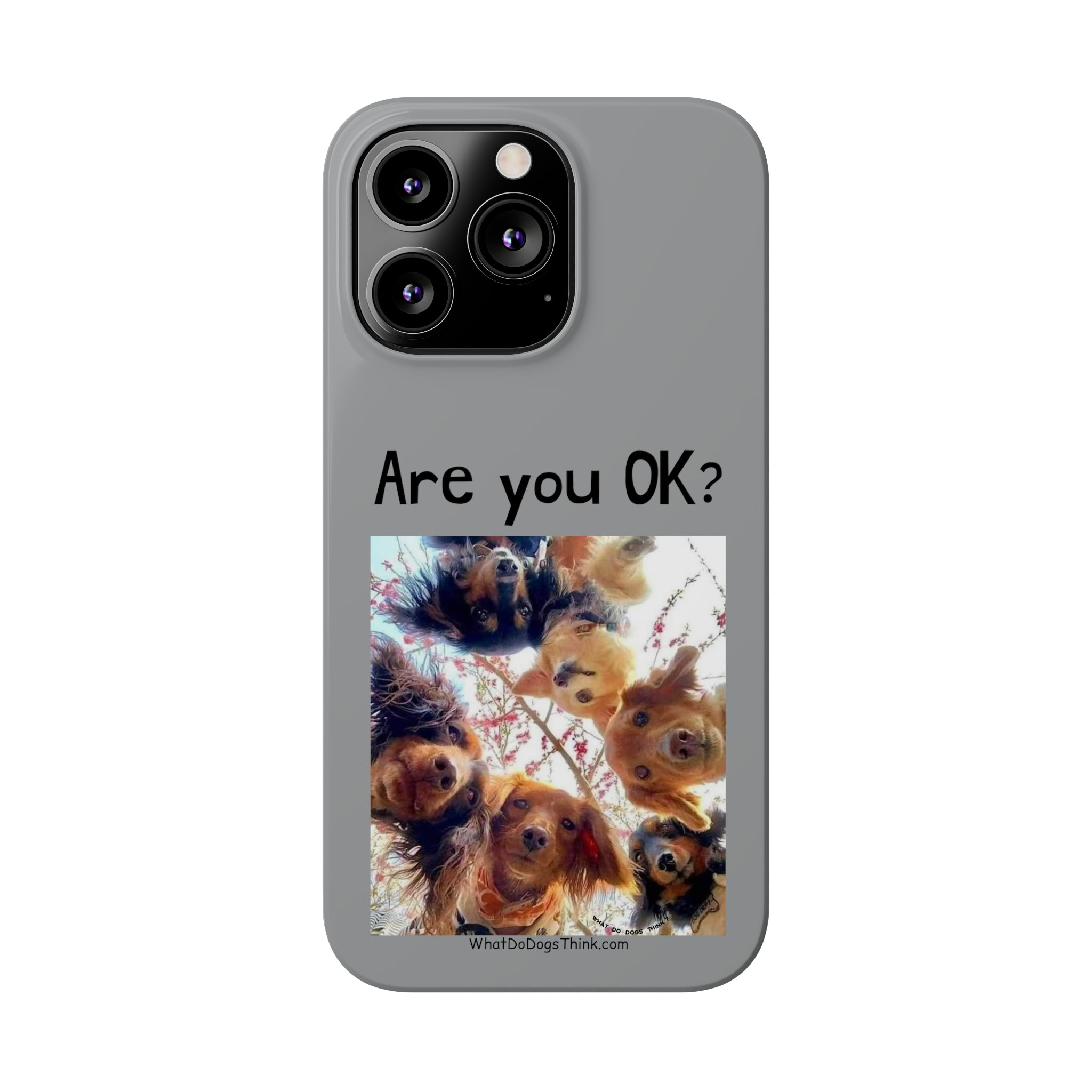 Are you OK? Grey Slim Phone Cases