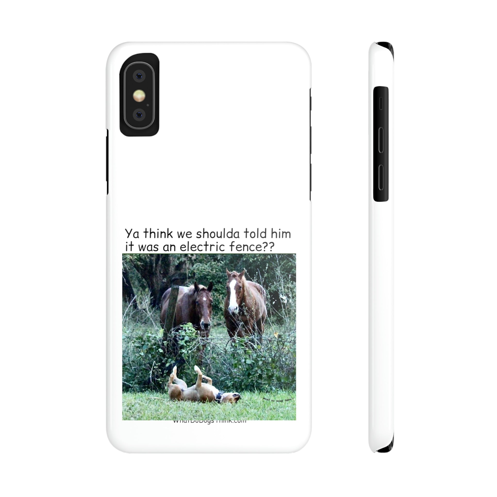 Electric Fence White Slim Phone Case