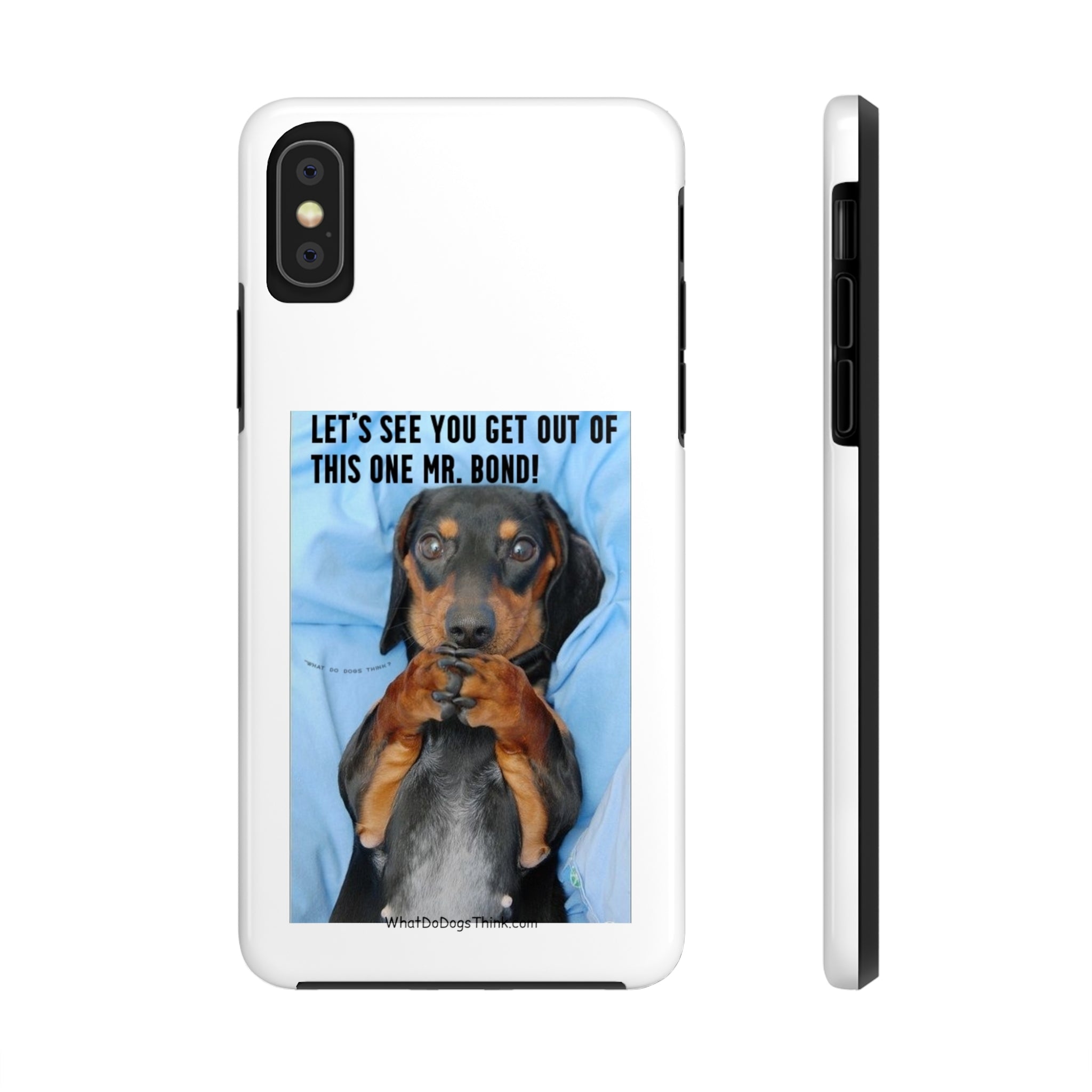 Mr Bond White Tough Phone Cases