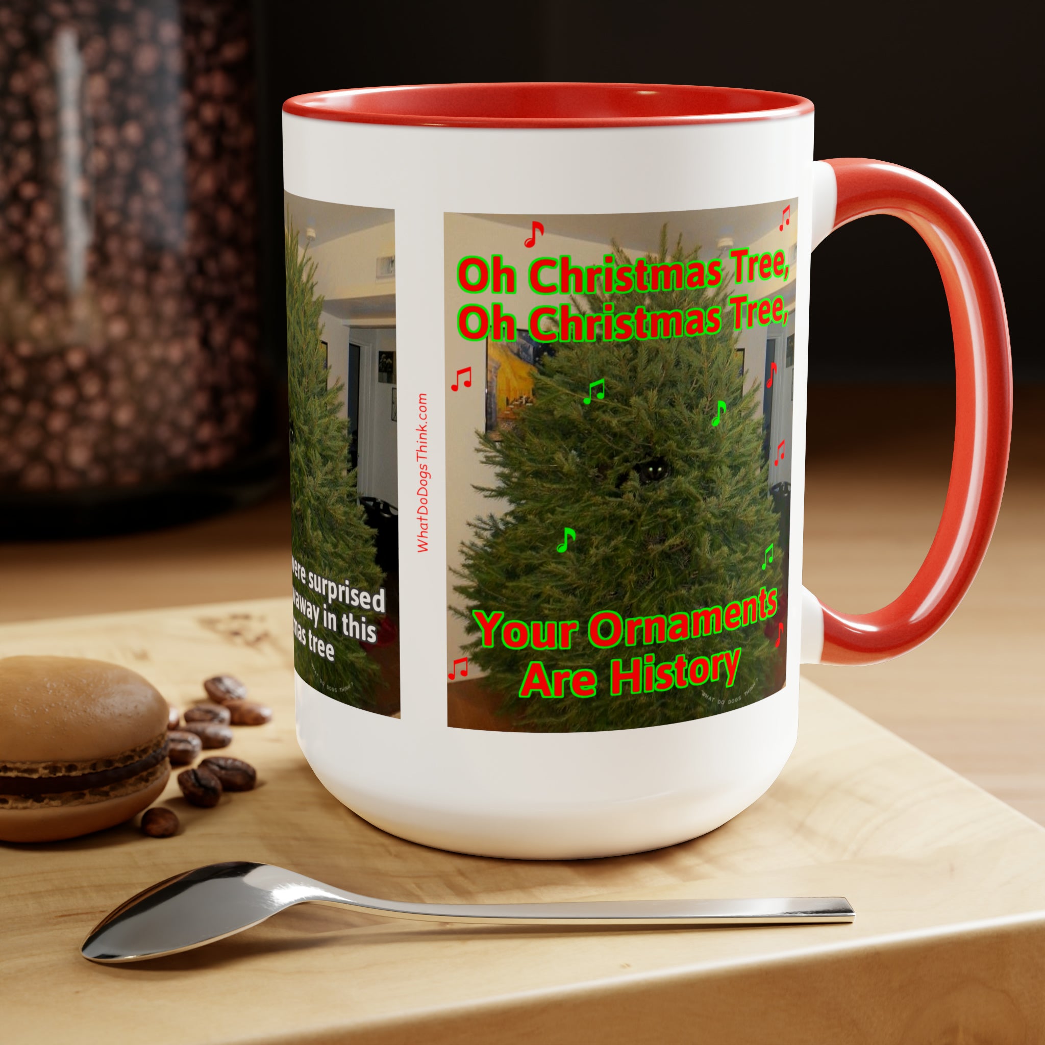 Christmas Tree Cat Mug 15oz