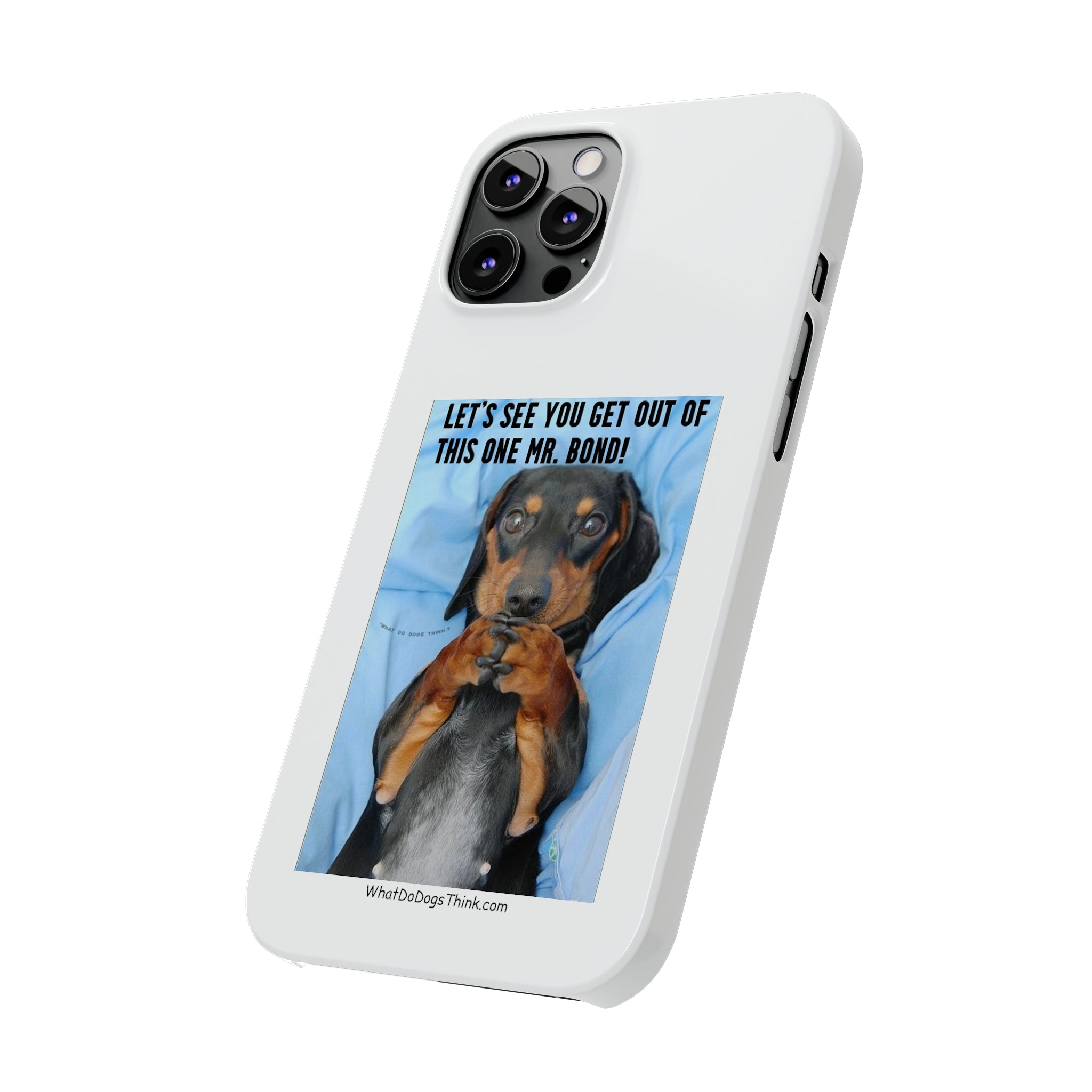Mr. Bond White Slim Phone Cases