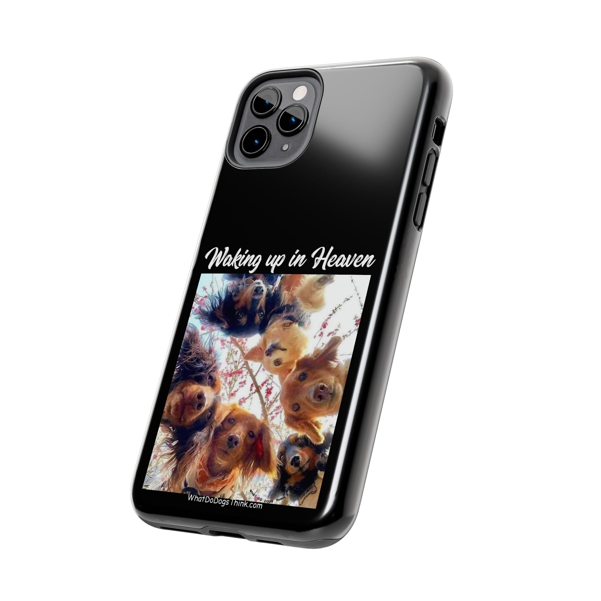 Waking Up in Heaven Black Tough Phone Cases