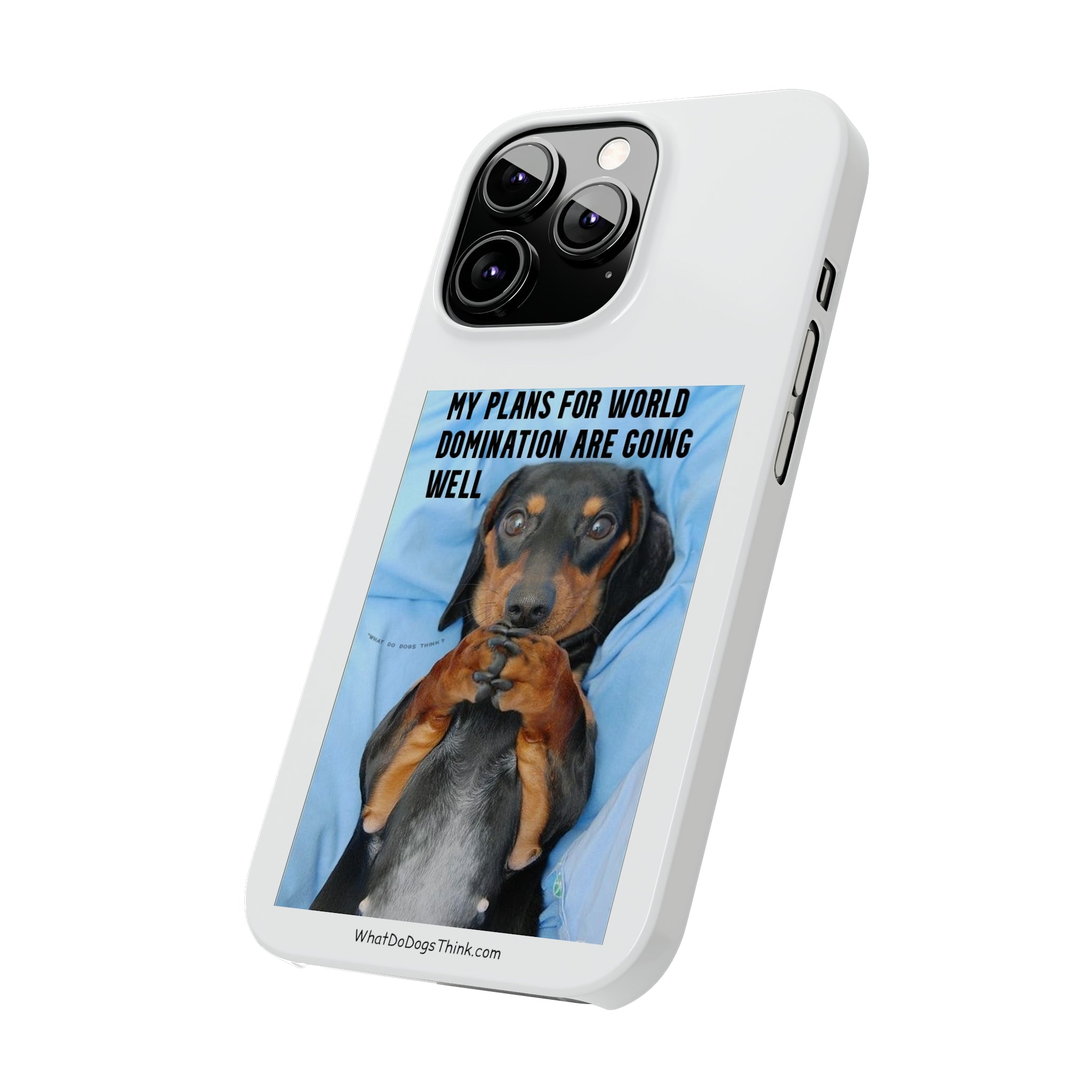 World Domination White Slim Phone Cases