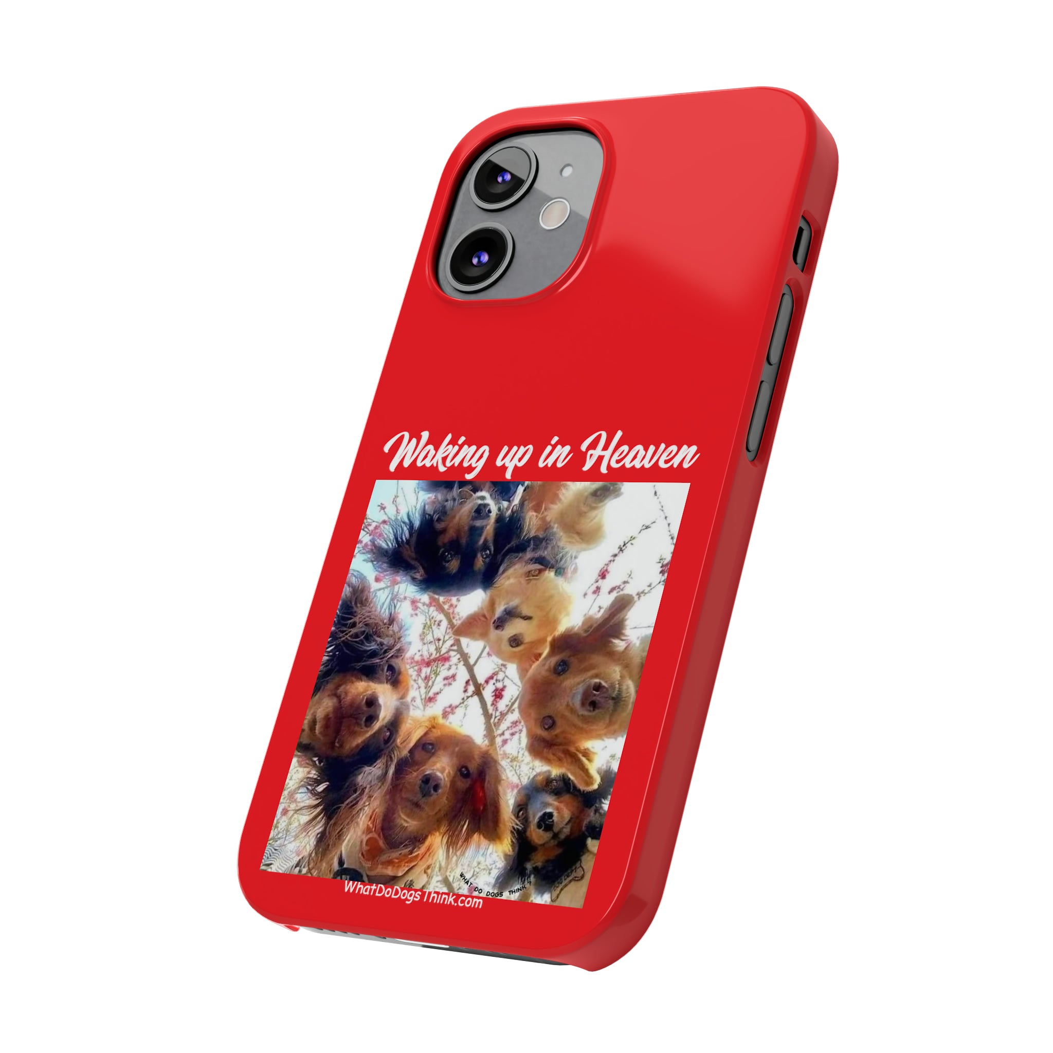 Waking Up In Heaven Red Slim Phone Cases