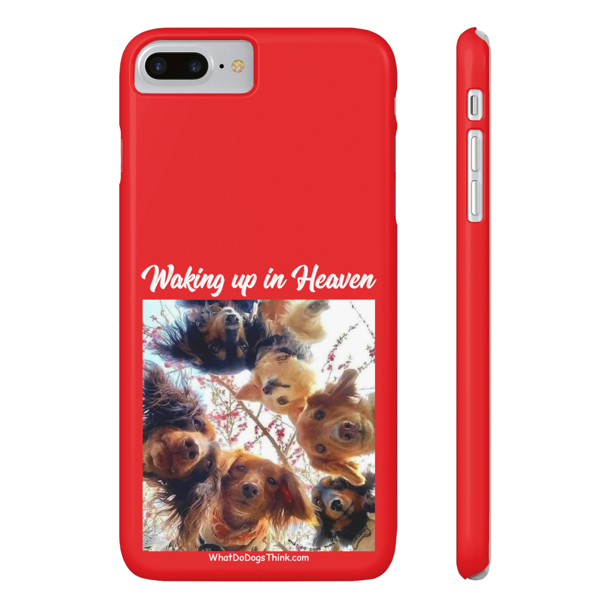 Waking Up In Heaven Red Slim Phone Cases