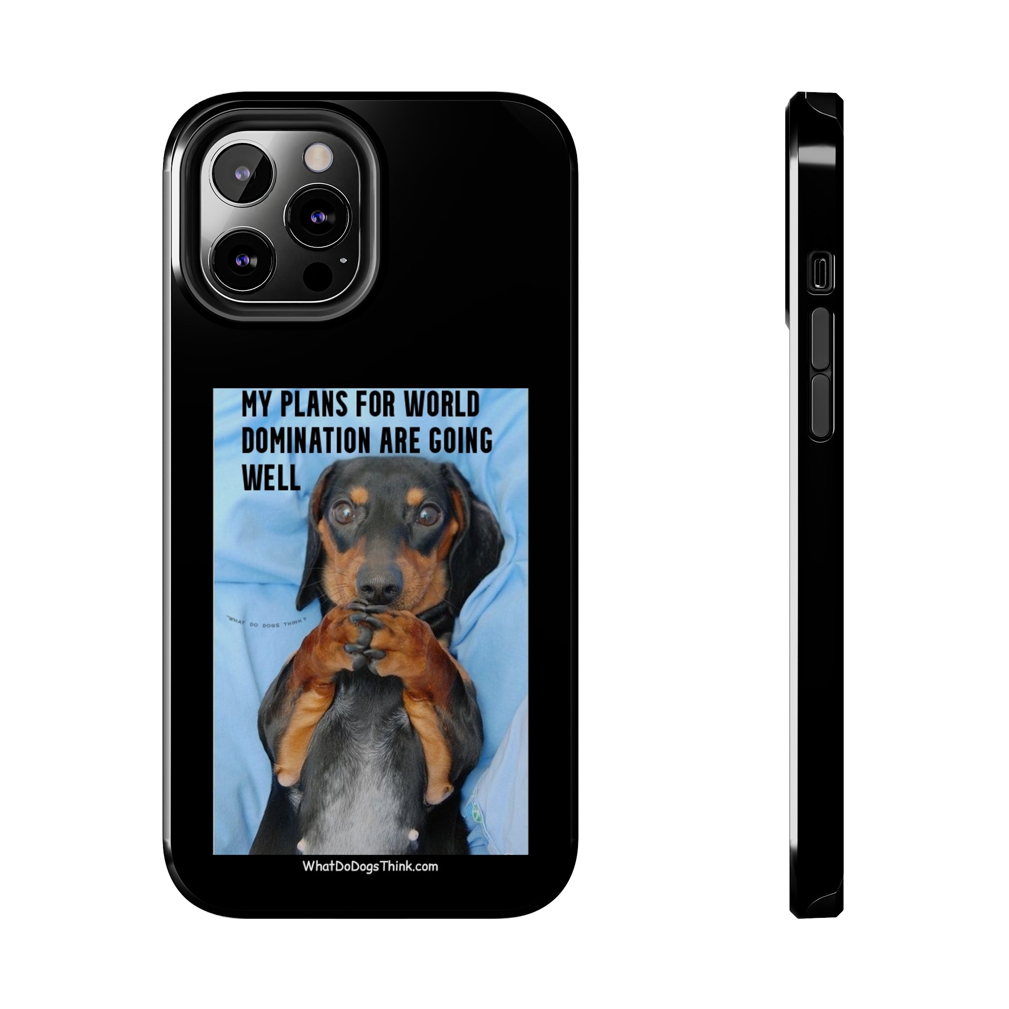 World Domination Black Tough Phone Cases