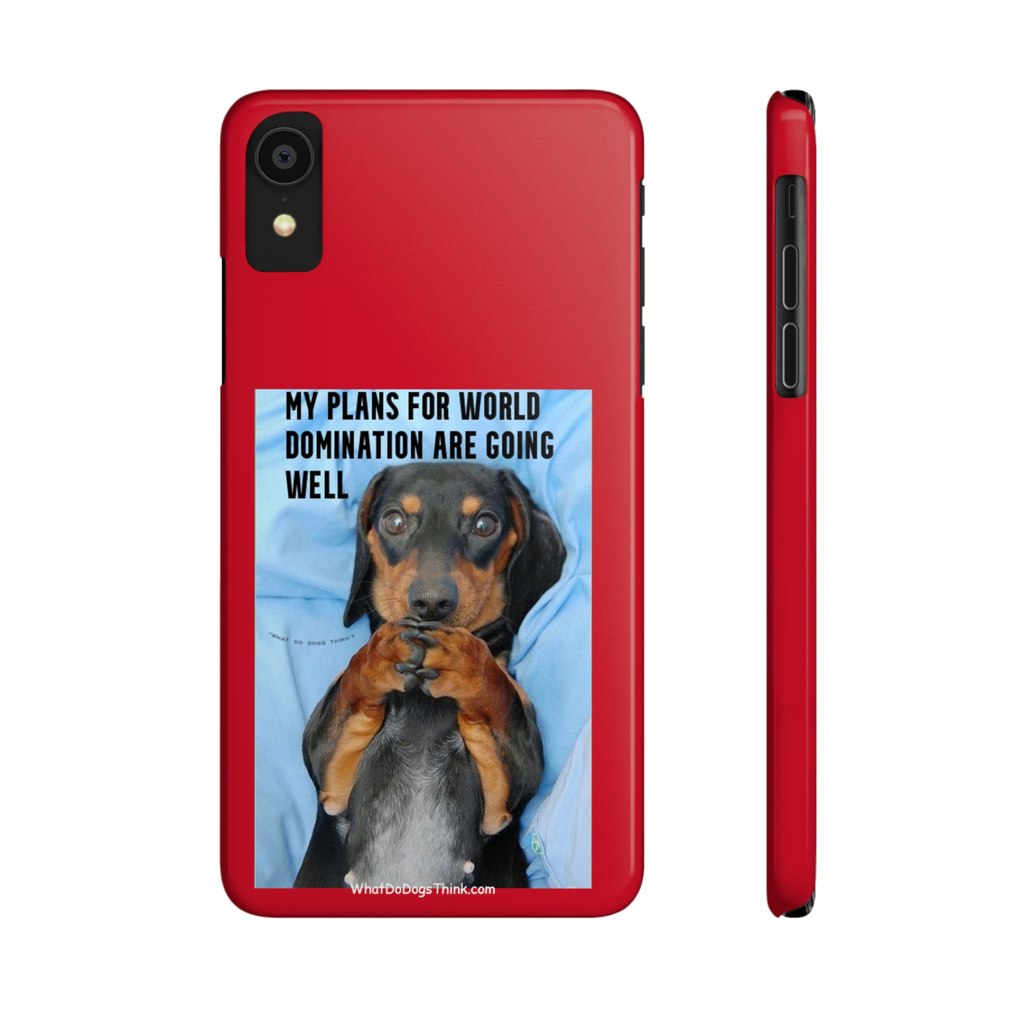 World Domination Red Slim Phone Cases