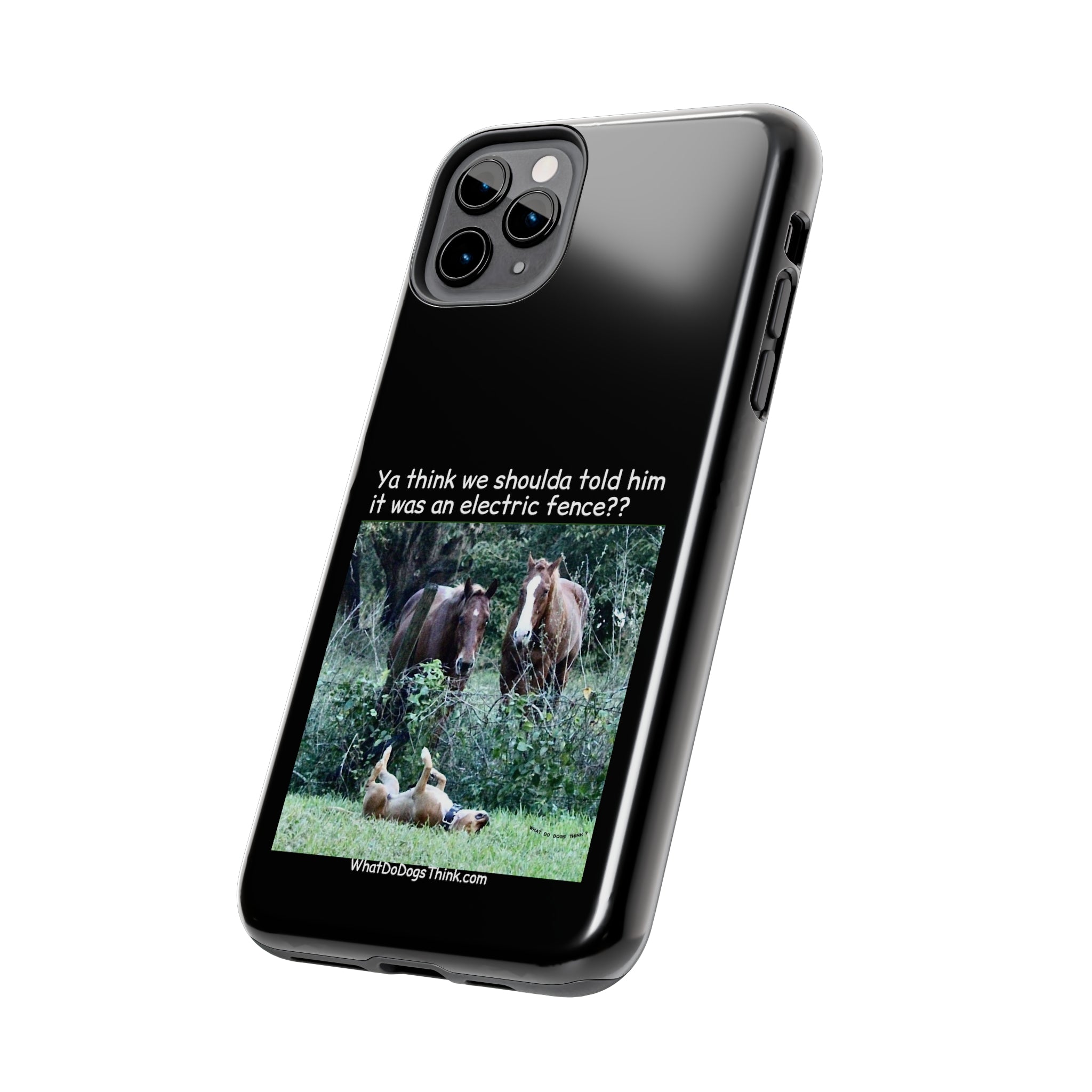 Electric Fence Black Tough Phone Cases