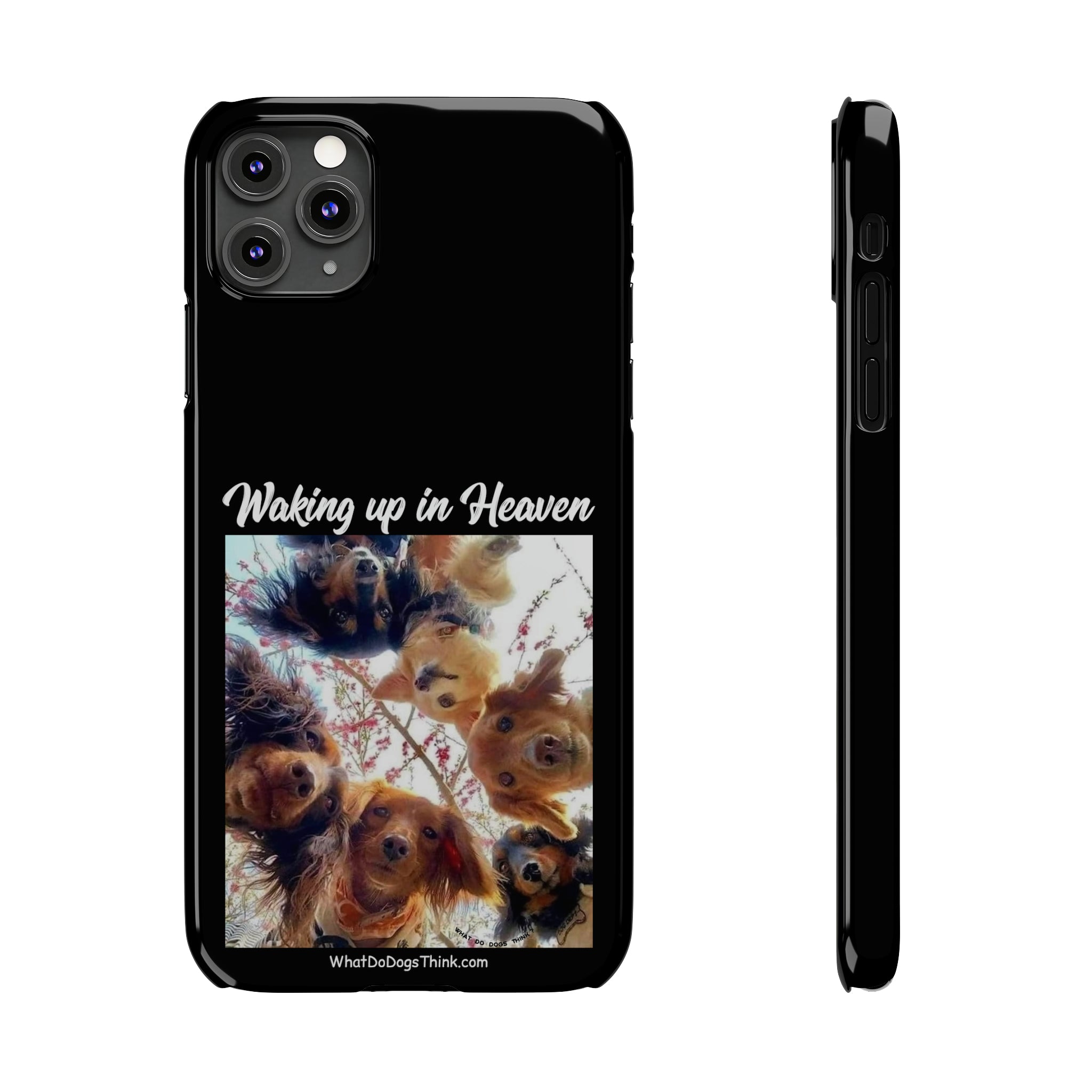 Waking Up In Heaven Black Slim Phone Cases