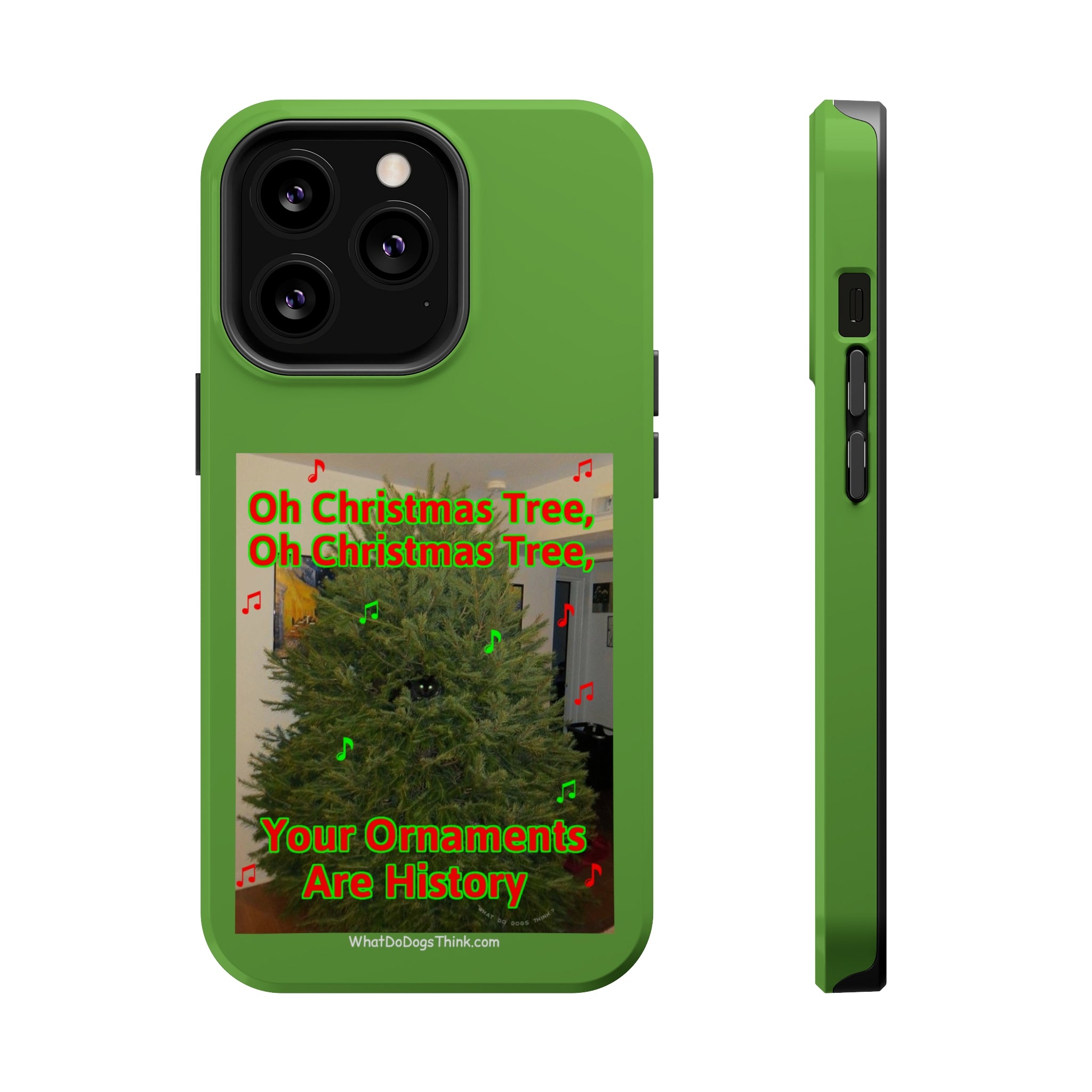 Christmas Tree Cat Green MagSafe Tough Case