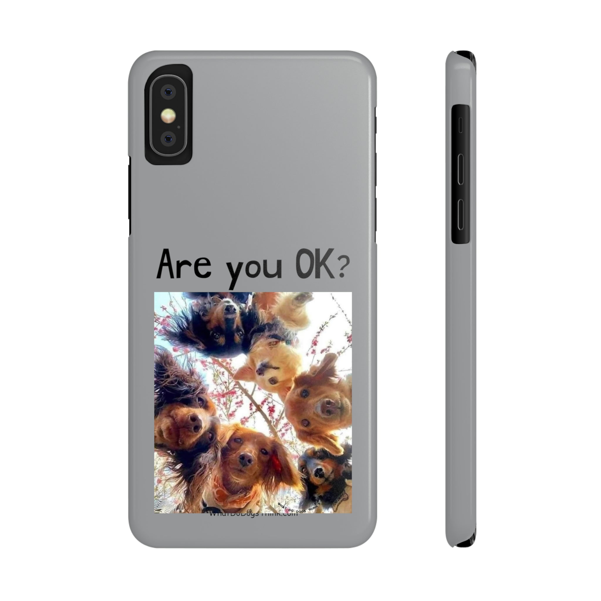 Are you OK? Grey Slim Phone Cases