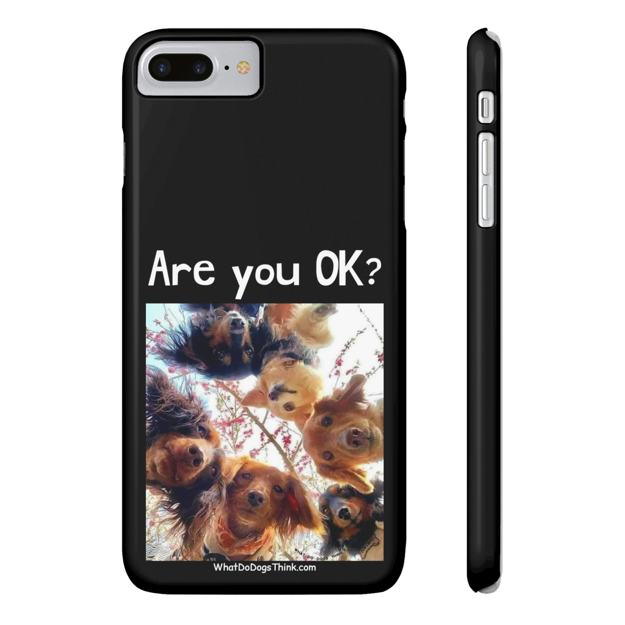 Are you OK? Black Slim Phone Cases