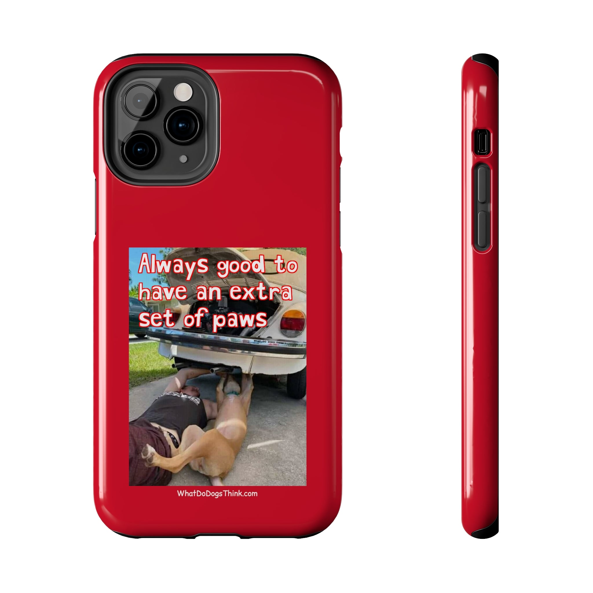 Extra Paw Red Tough Phone Cases