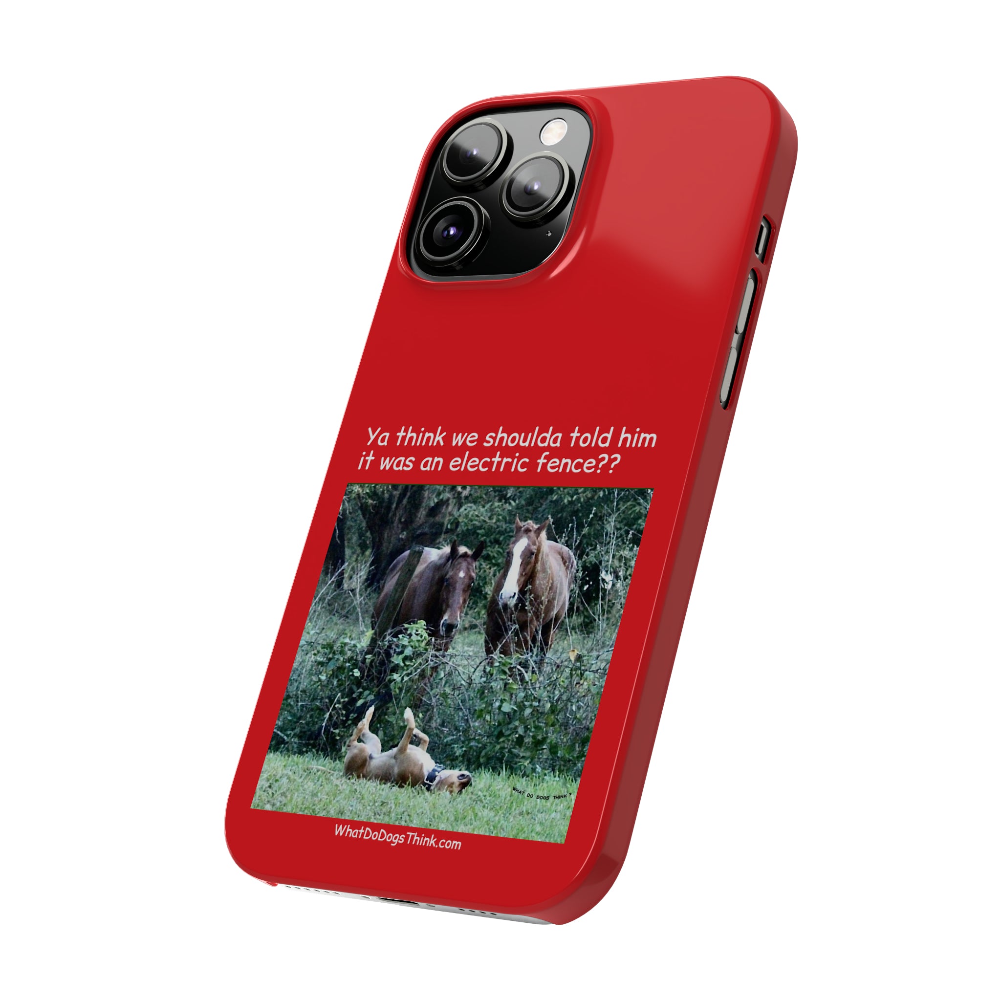 Electric Fence Red Slim Phone Case