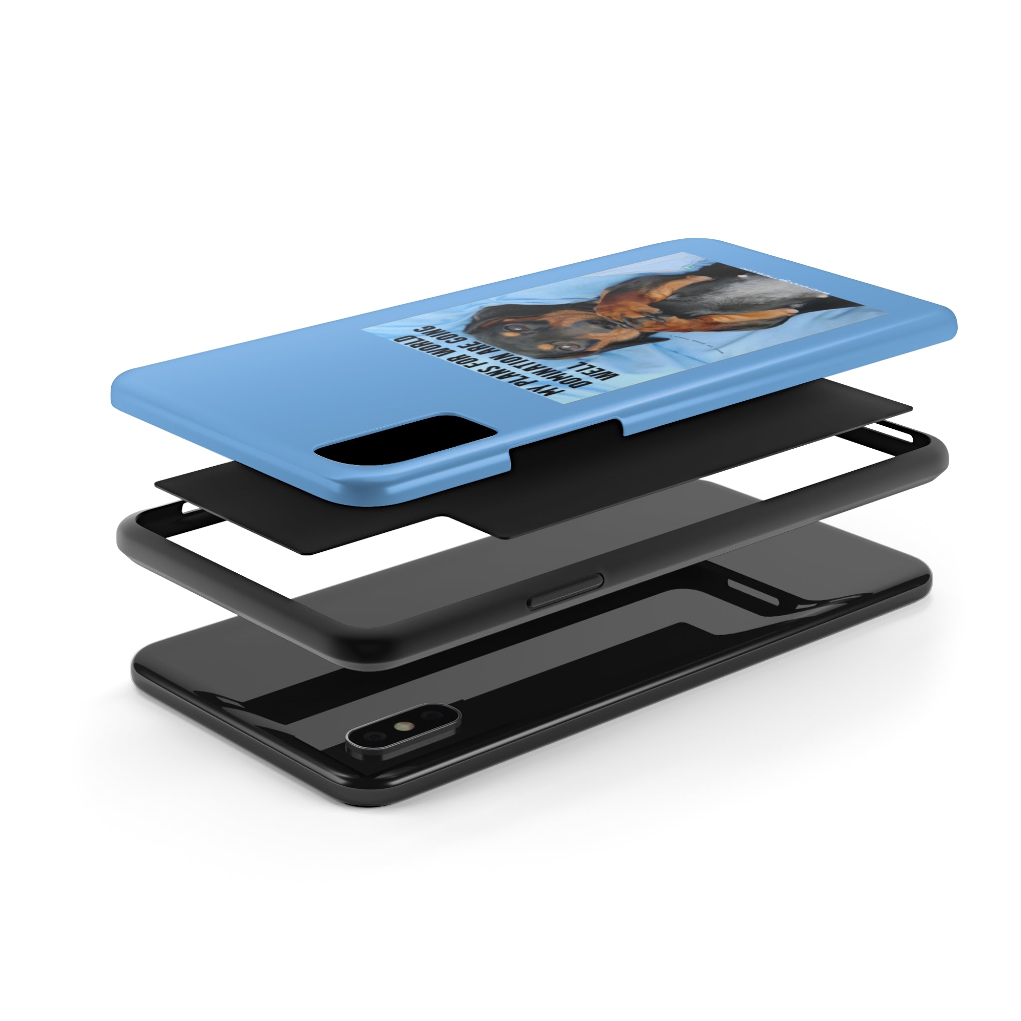 World Domination Blue Tough Phone Cases