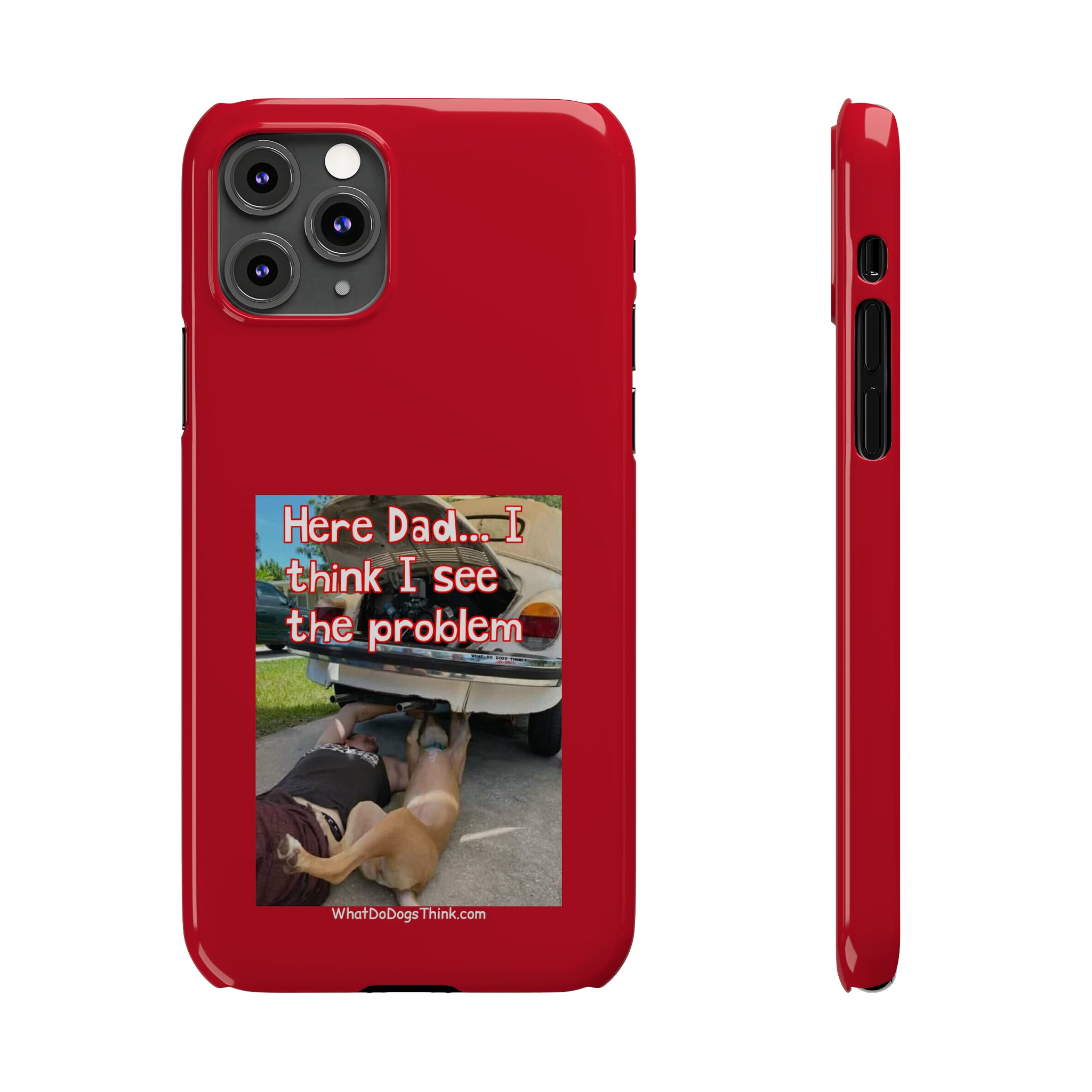 Here Dad Red Slim Phone Cases