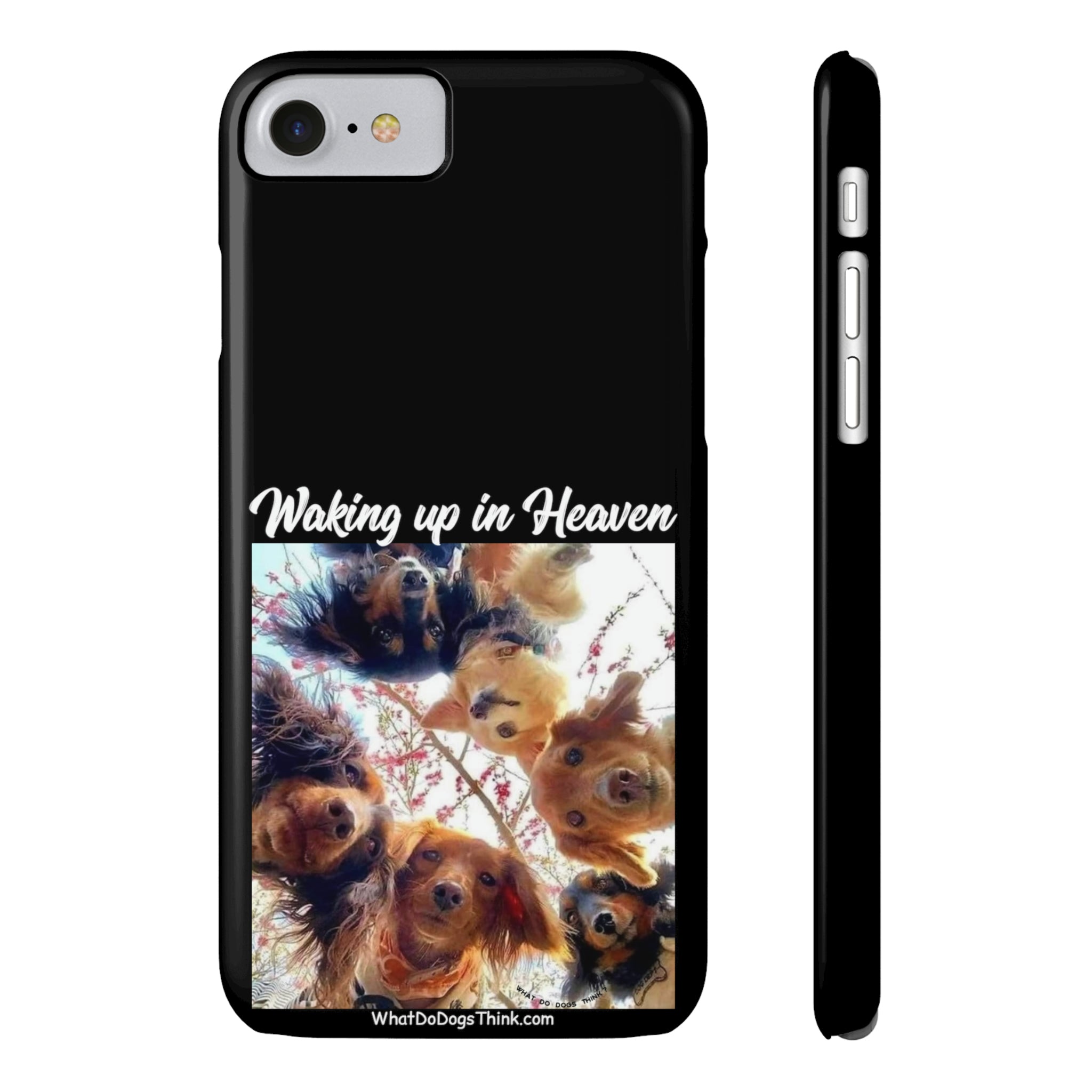 Waking Up In Heaven Black Slim Phone Cases