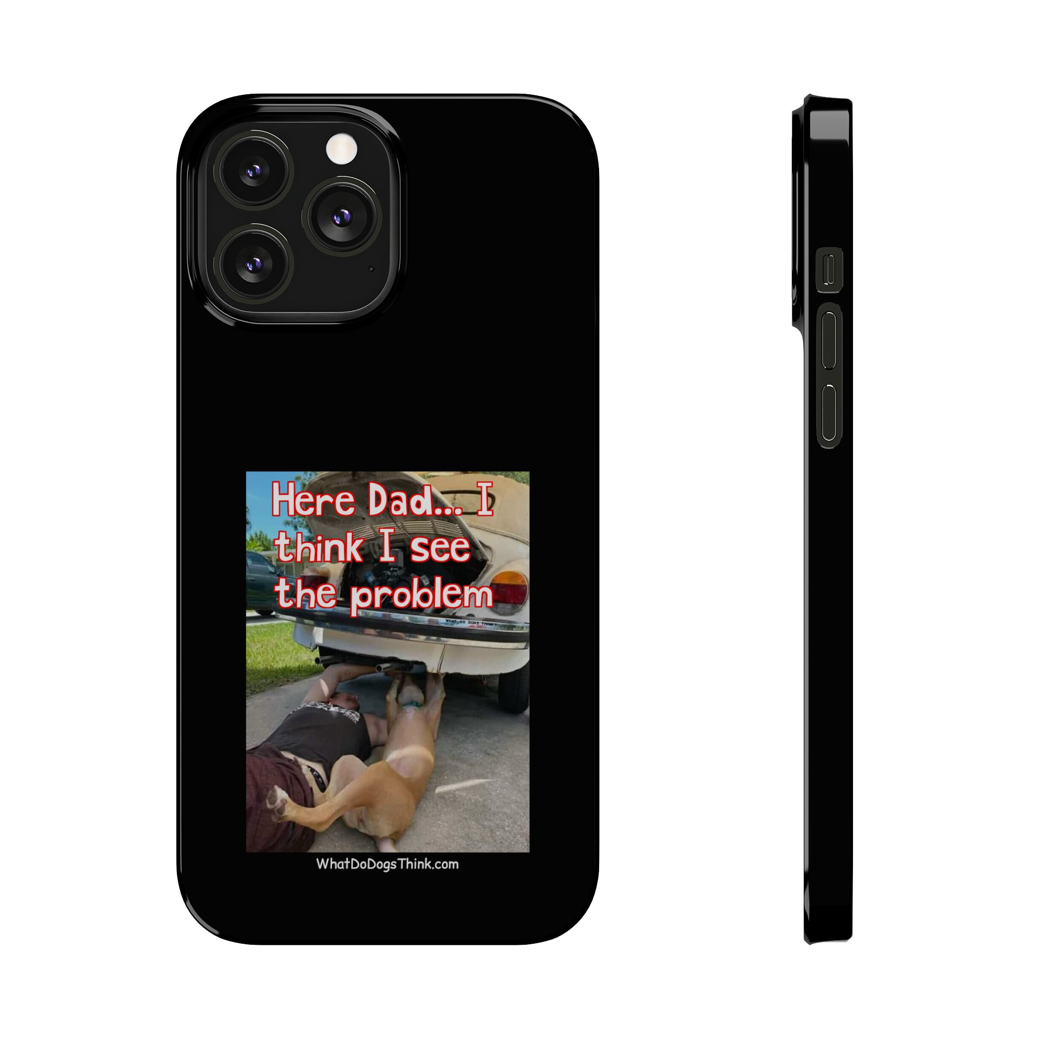 Here Dad Black Slim Phone Cases