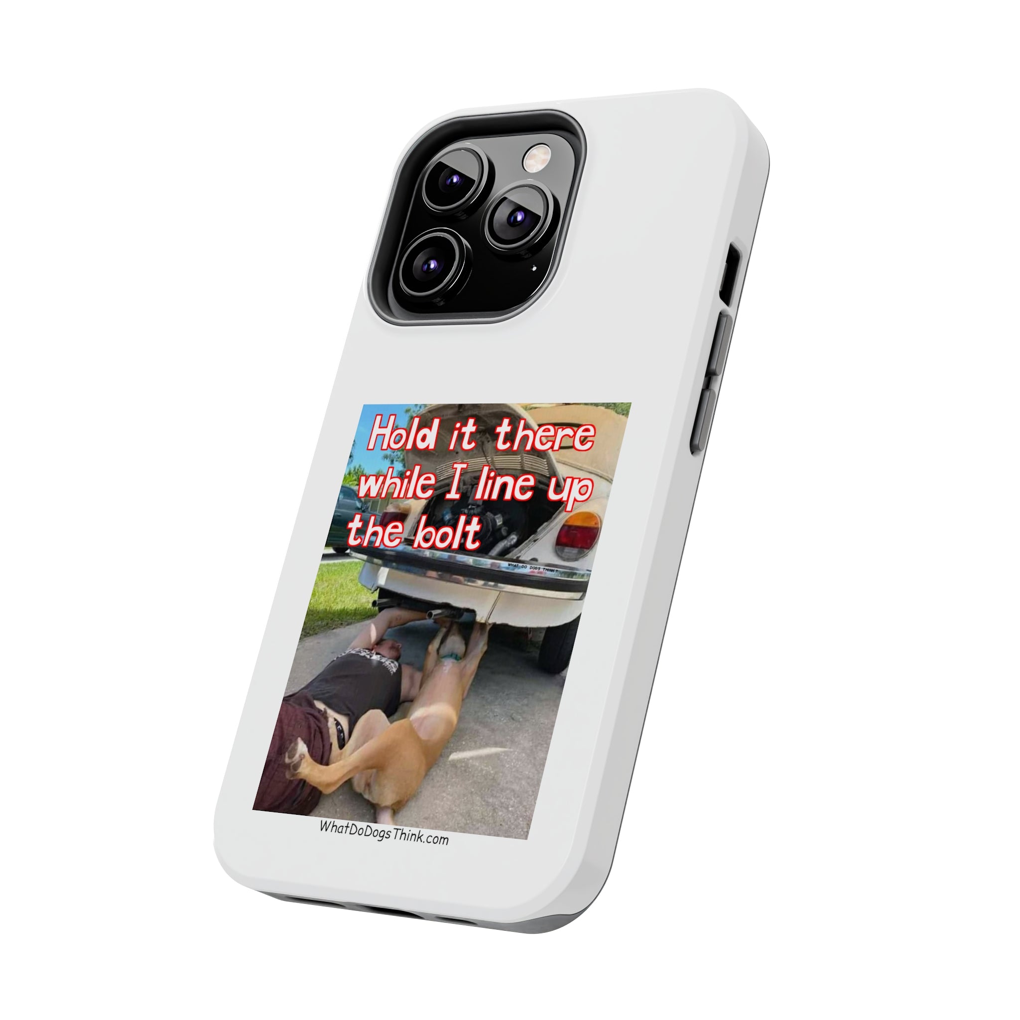 Hold it White Tough Phone Cases