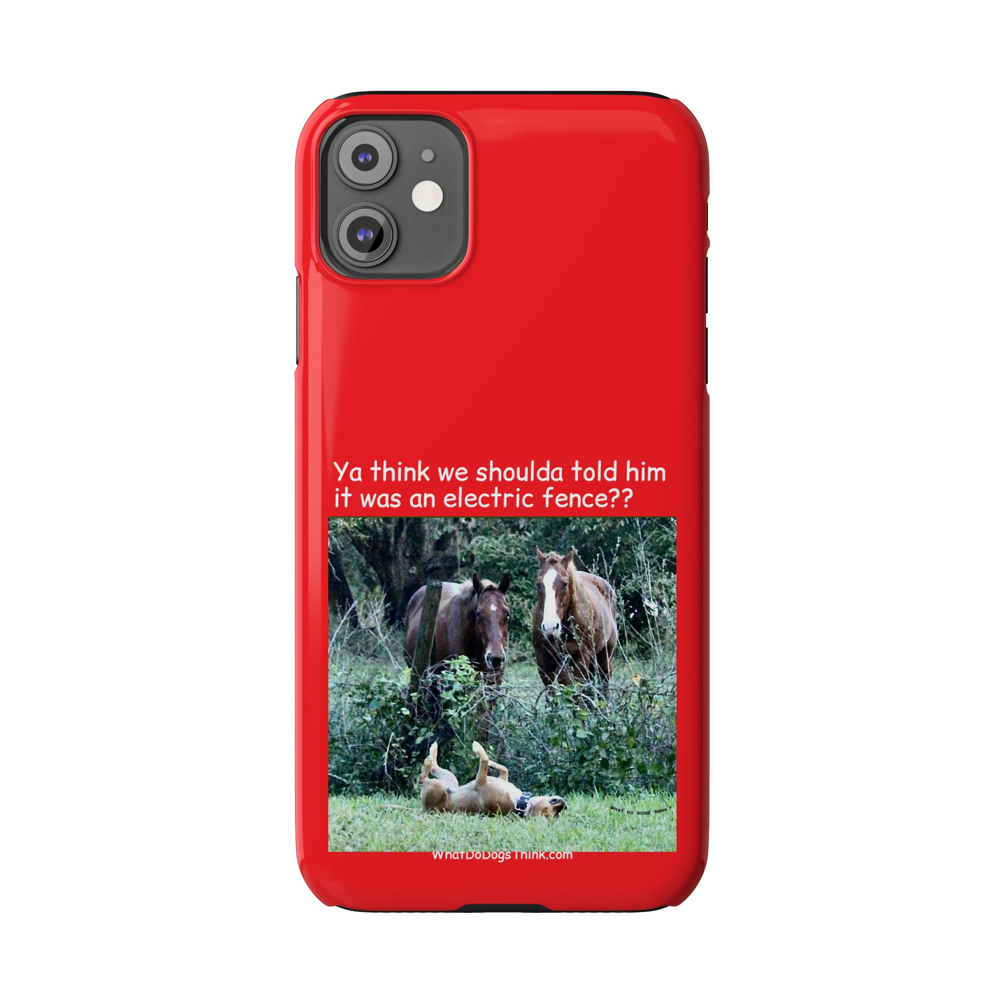 Electric Fence Red Slim Phone Case