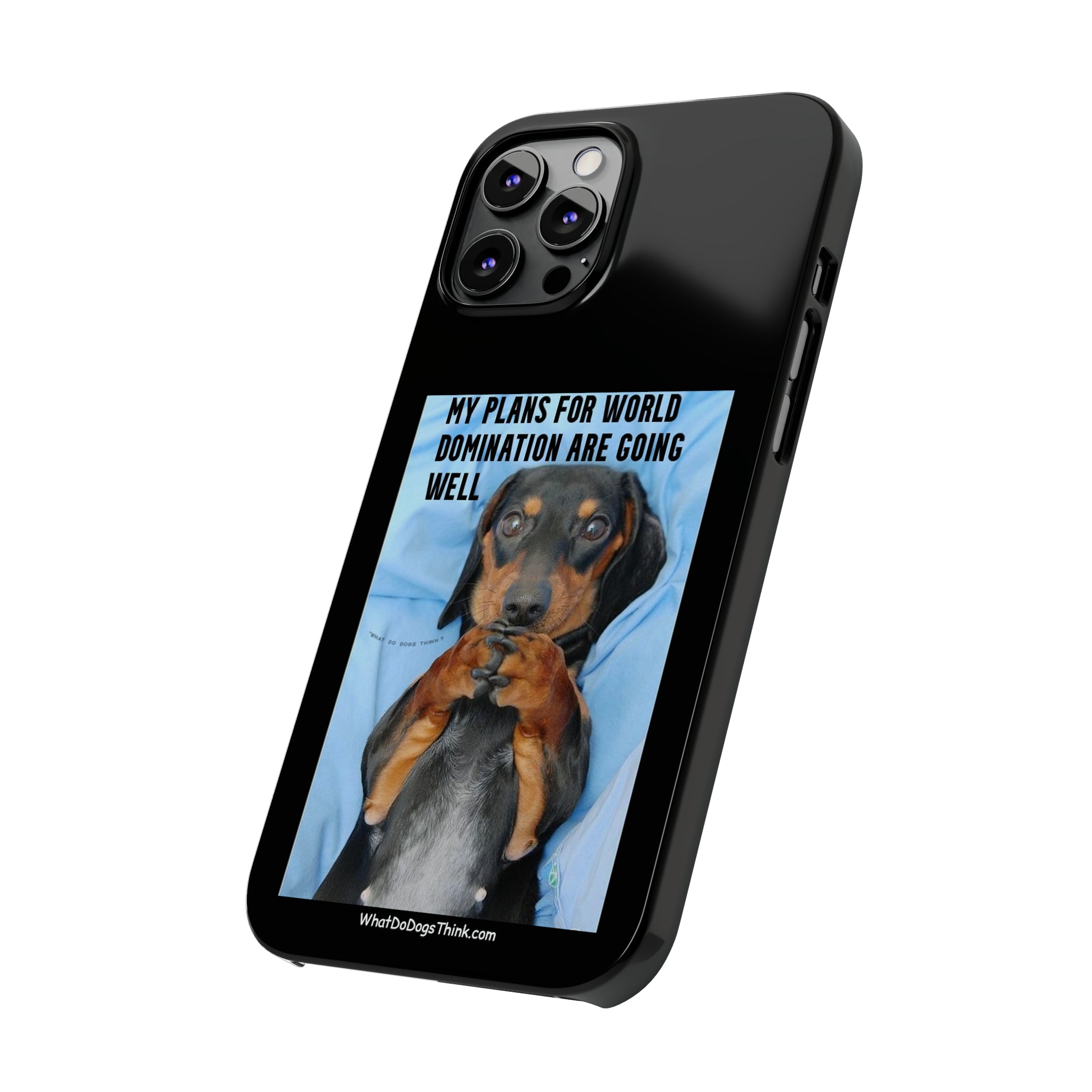 World Domination Black Slim Phone Cases