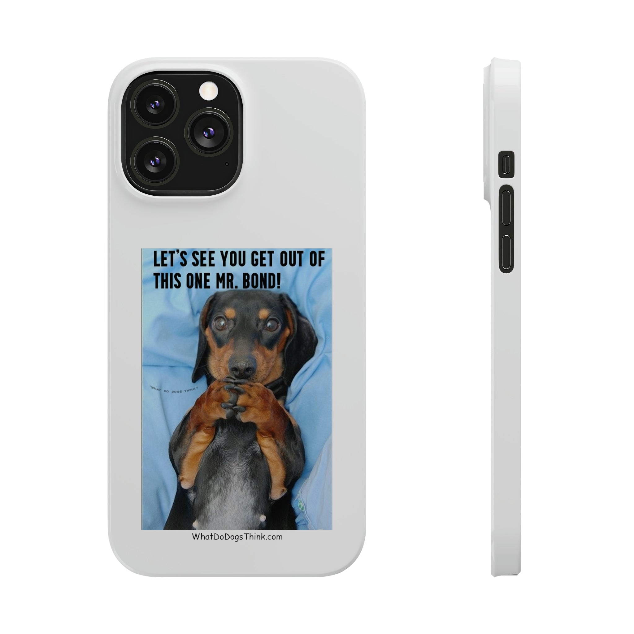 Mr. Bond White Slim Phone Cases