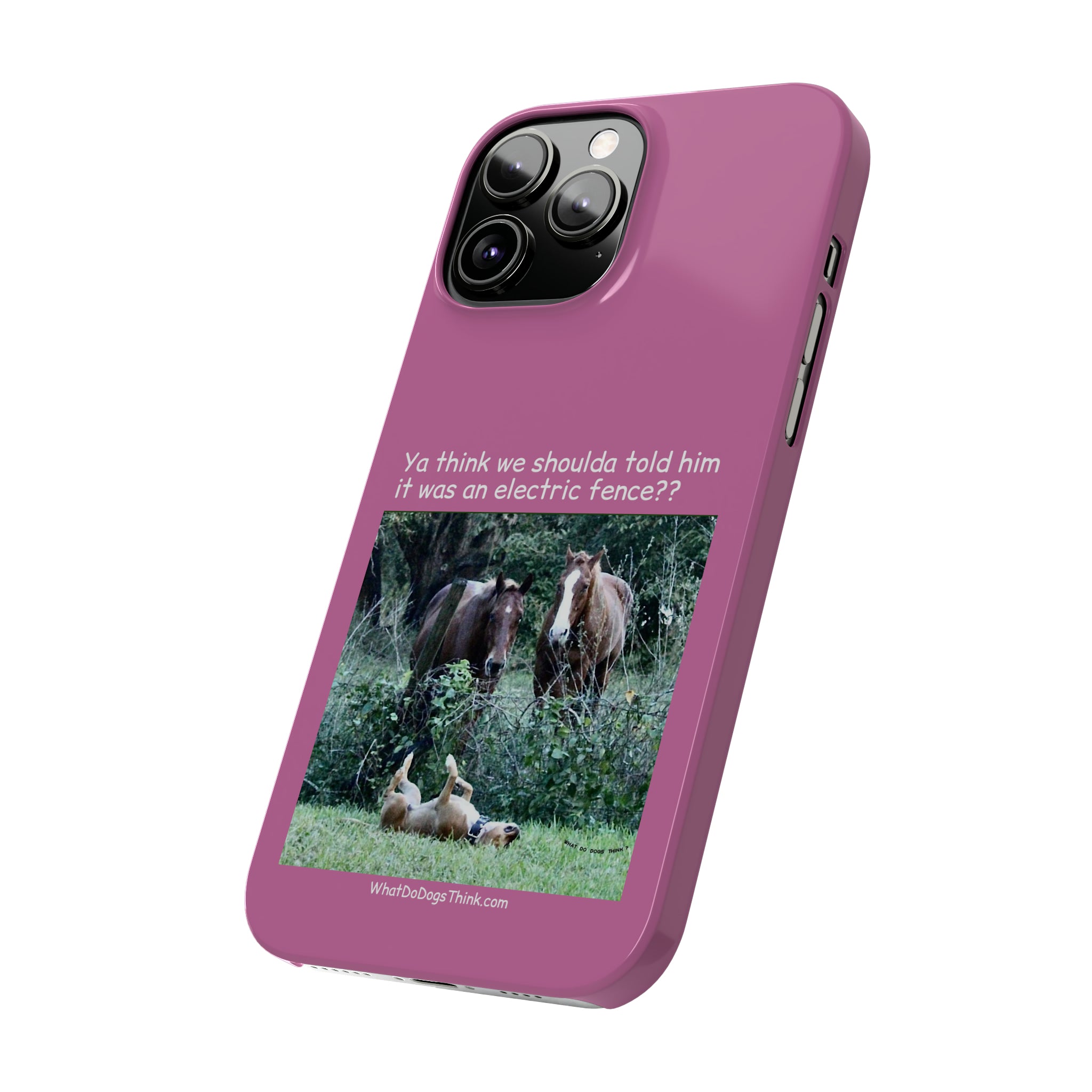 Electric Fence Pink Slim Phone Case