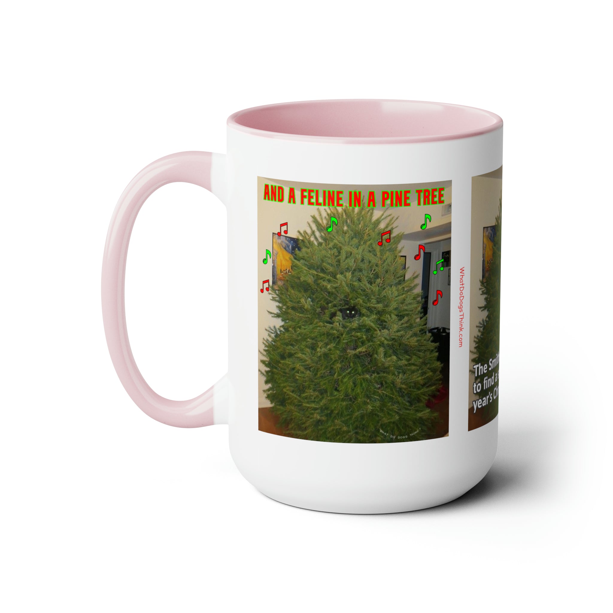 Christmas Tree Cat Mug 15oz