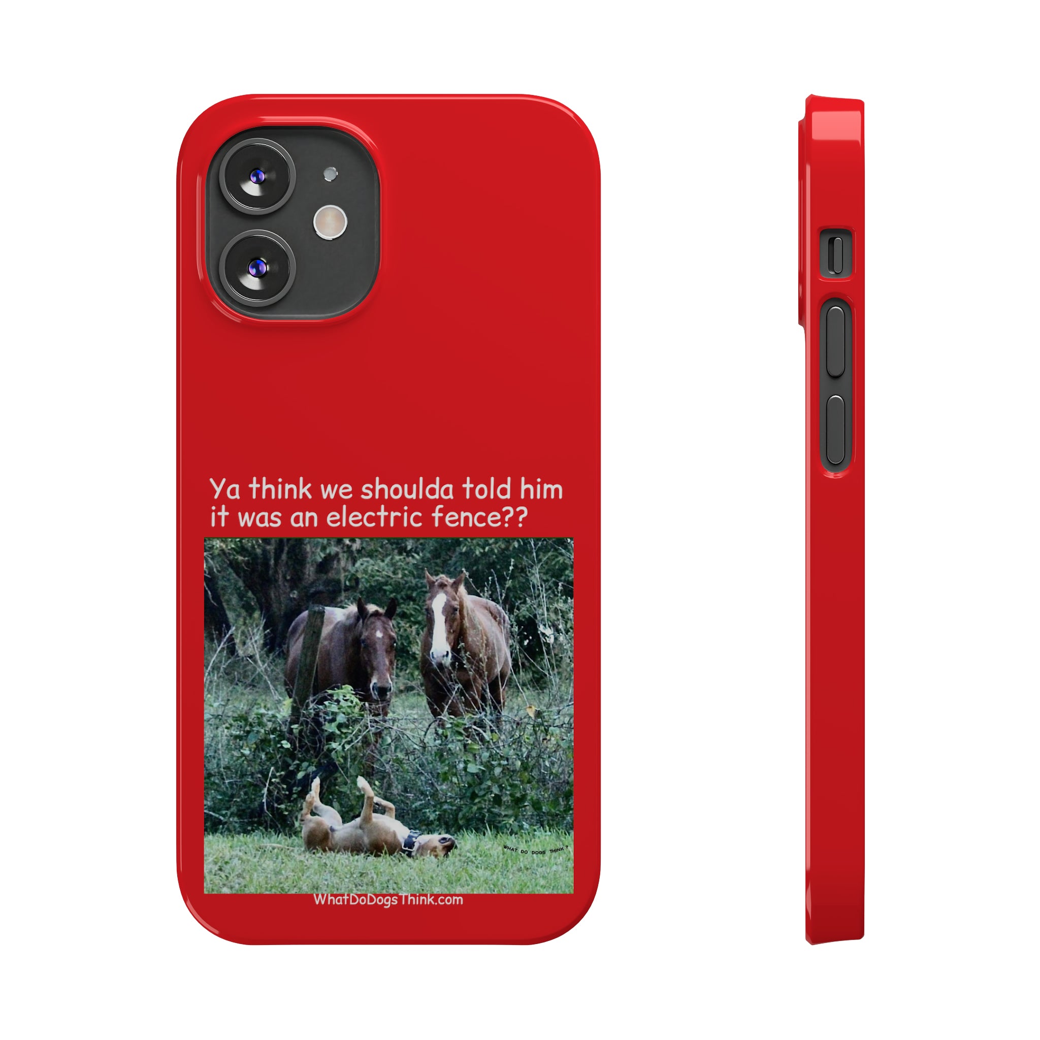 Electric Fence Red Slim Phone Case