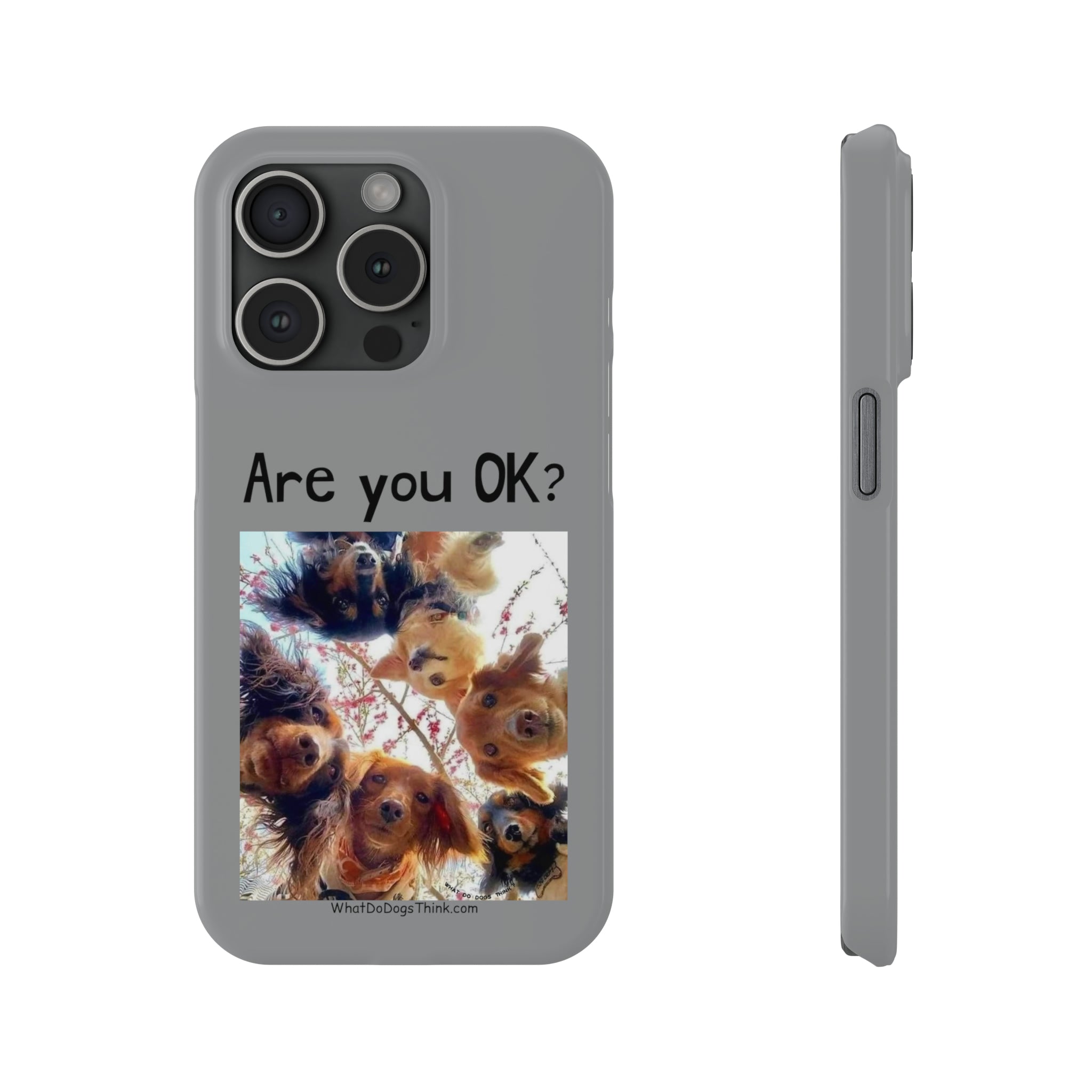 Are you OK? Grey Slim Phone Cases