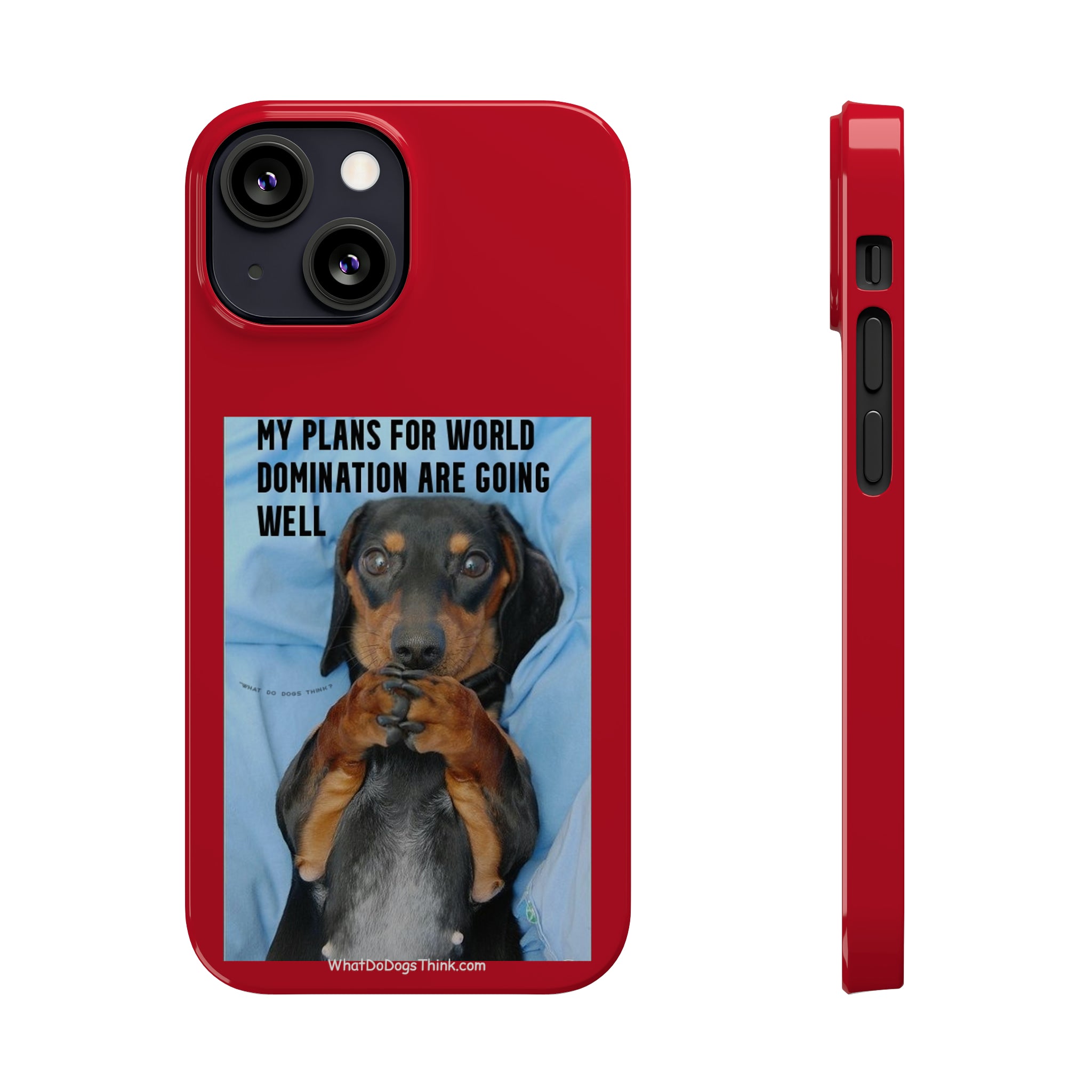 World Domination Red Slim Phone Cases