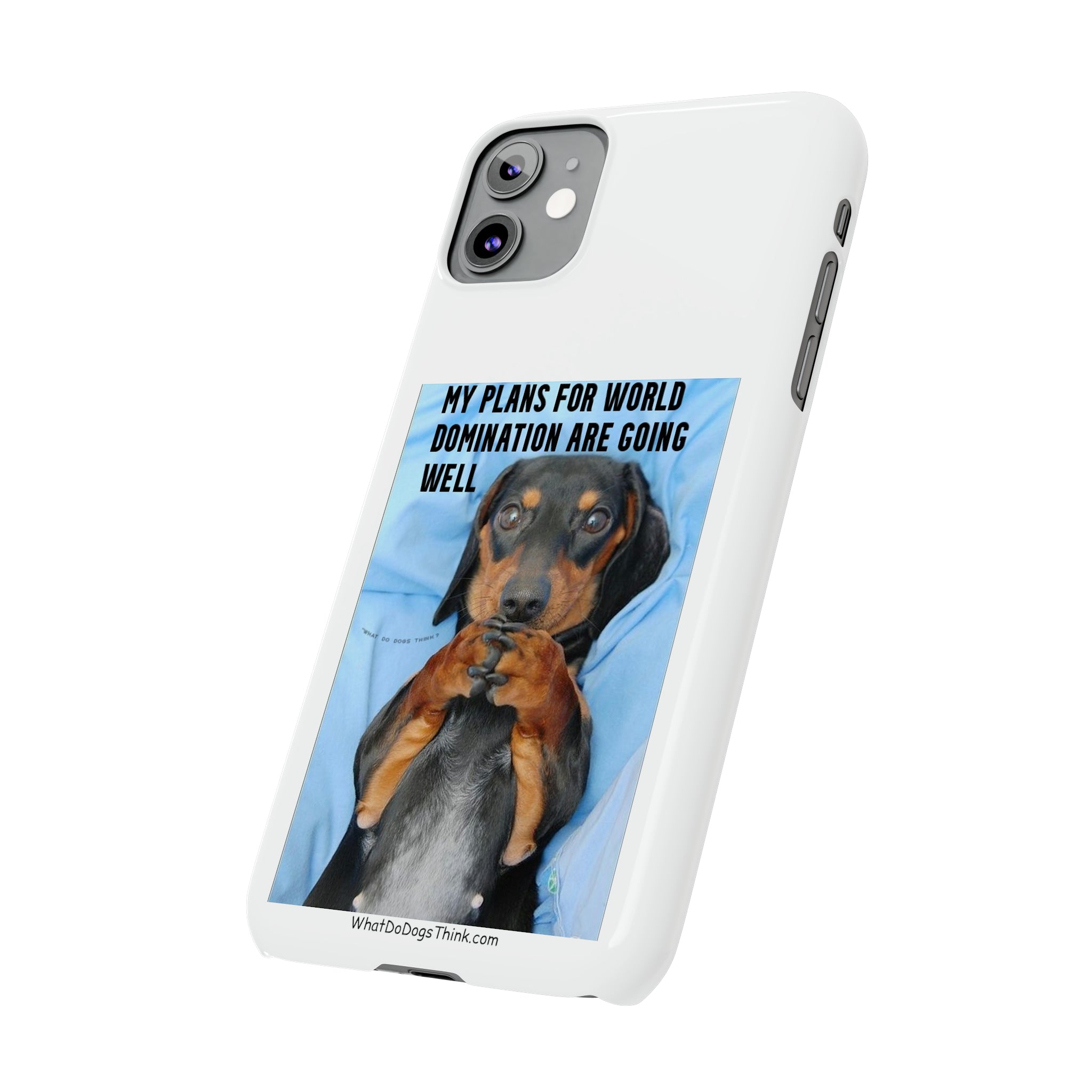 World Domination White Slim Phone Cases