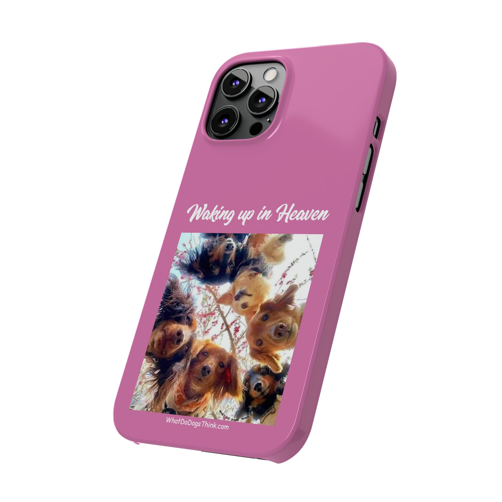 Waking Up In Heaven Pink Slim Phone Cases
